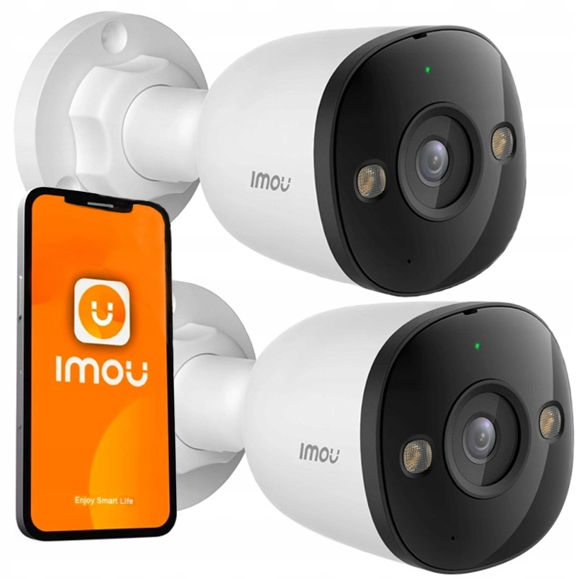 Kamera x2 Imou 5MP 3K PoE IPC-PS3E-5M0-0280B Vonkajšia tubusová audio Led