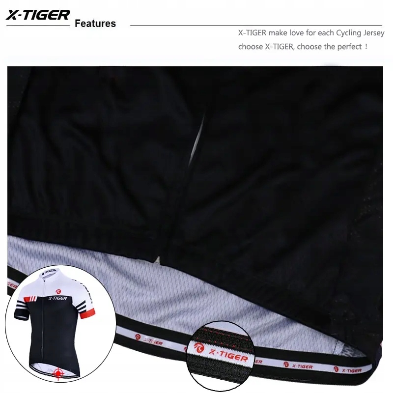 X-TIGER koszulka kolarska rowerowa, filtr UV, szybkoschnąca (XL) Model KOSZULKA NA ROWER TERMOAKTYWNA