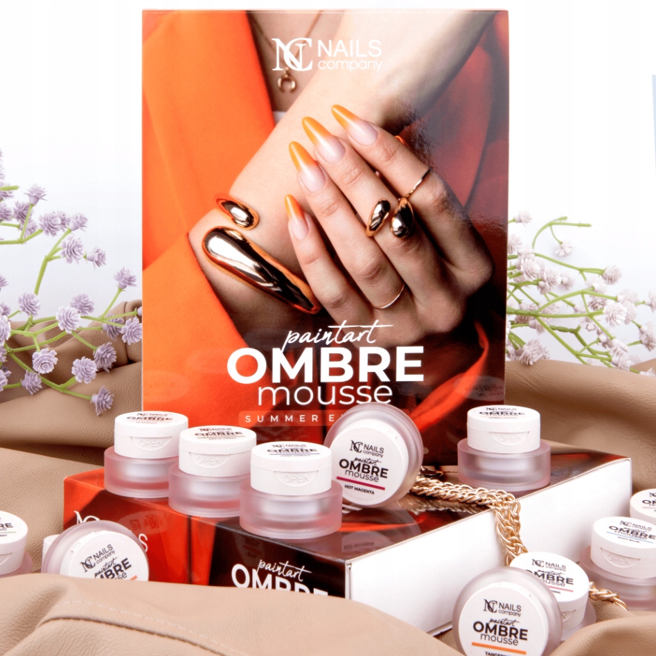 Zestaw żeli do zdobień Ombre Mousse Summer Edition Nails Company 12szt.