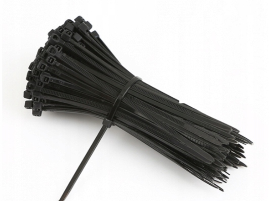 Opaski zaciskowe kablowe trytki czarne 2.5x200mm 100 sztuk 04289