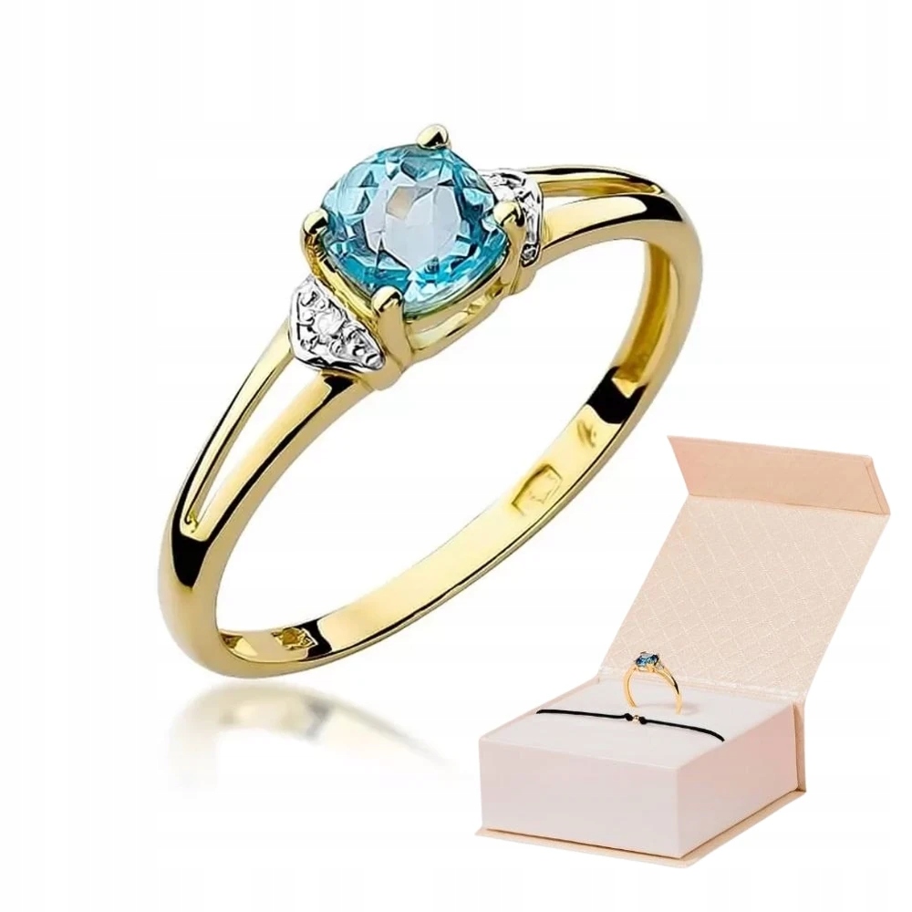 Zlatý Prstýnek 585 S Topazem 0,70ct, Diamanty Zlatý Náramek