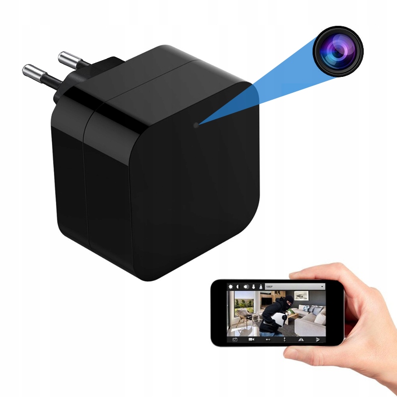 

Kamera Zasilacz WiFi Ładowarka Usb Ukryta Na Żywo