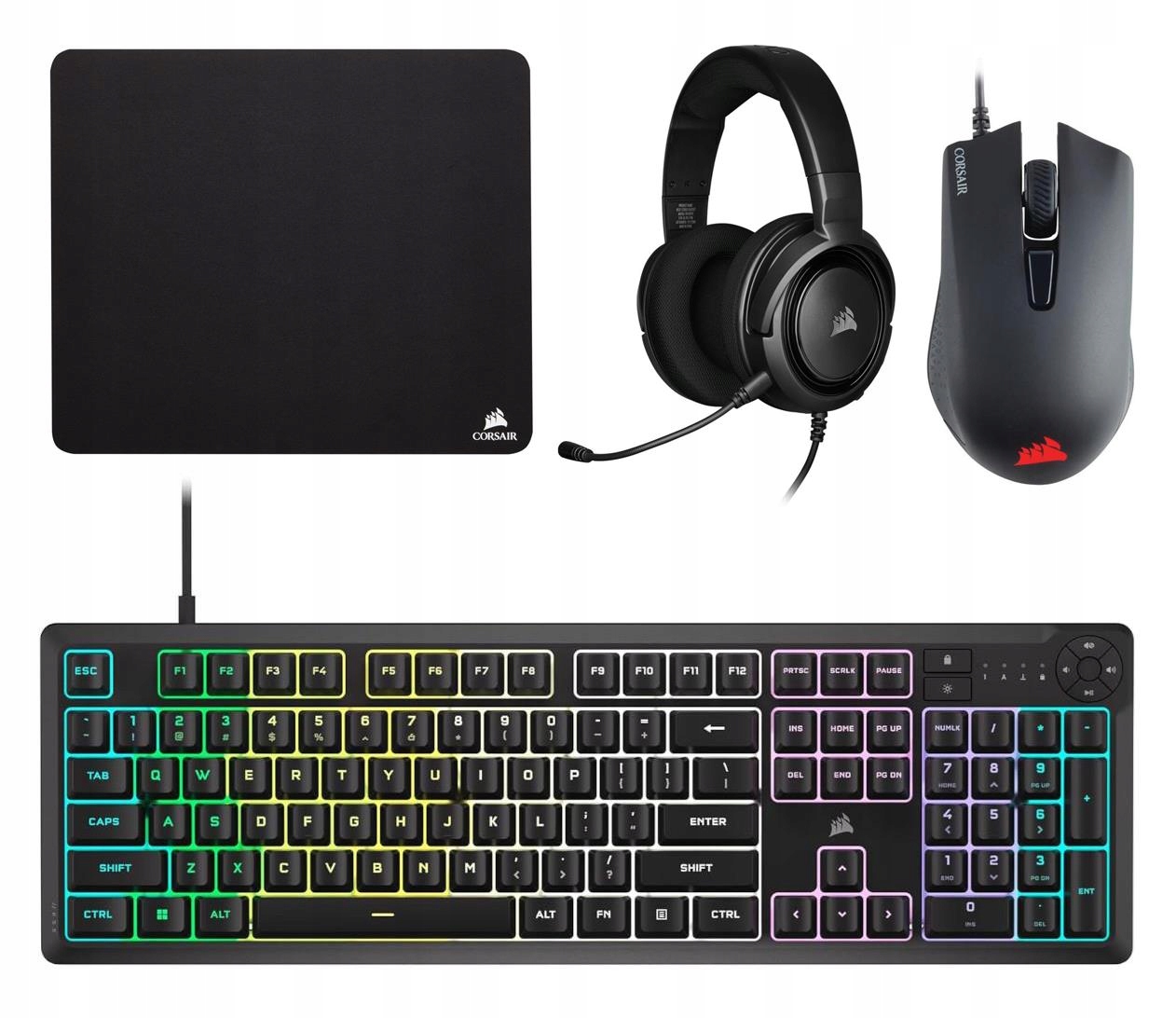Klawiatura przewodowa Corsair 4 in 1 Gaming Bundle