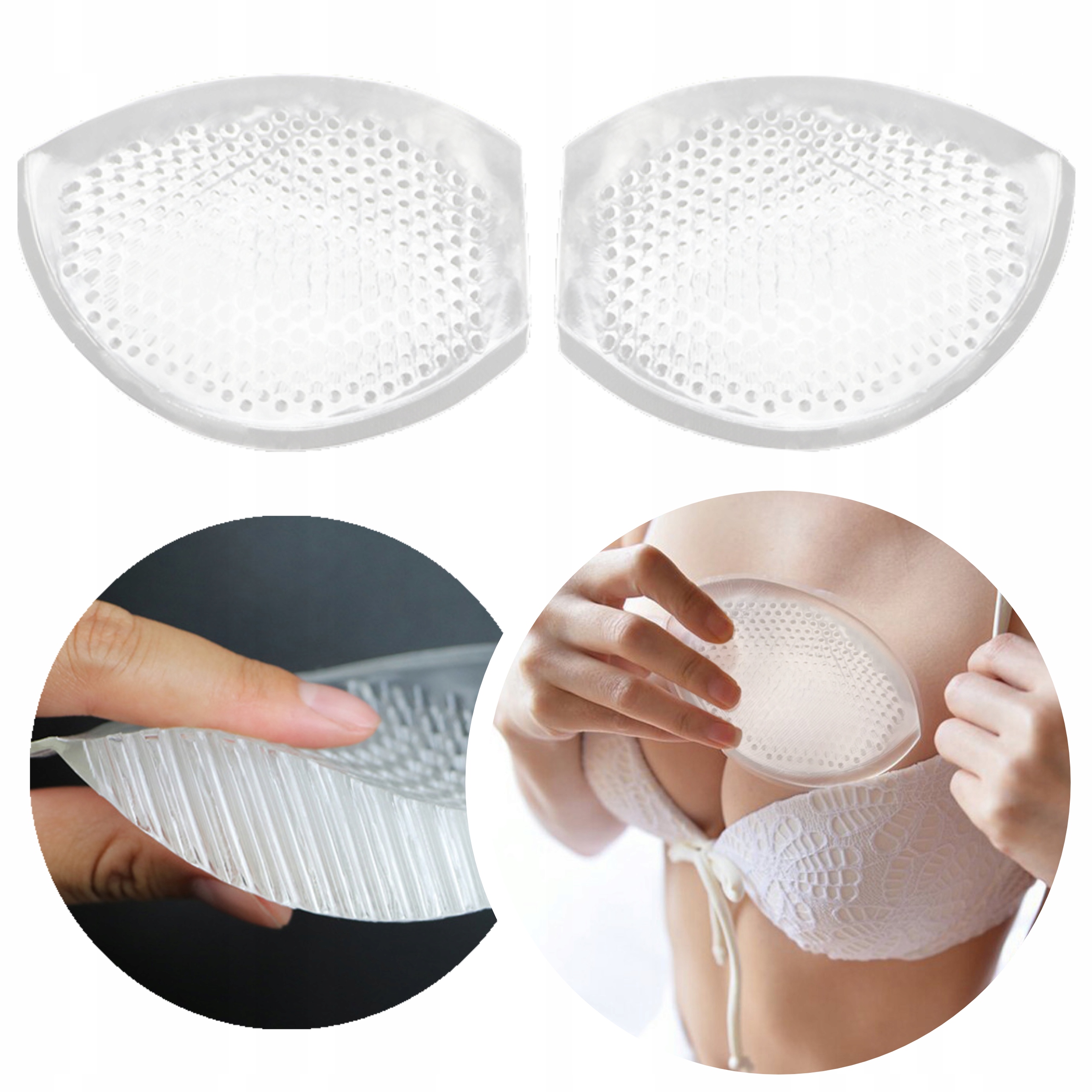 

Silikonowe Wkładki do biustonosza Push-up bikini