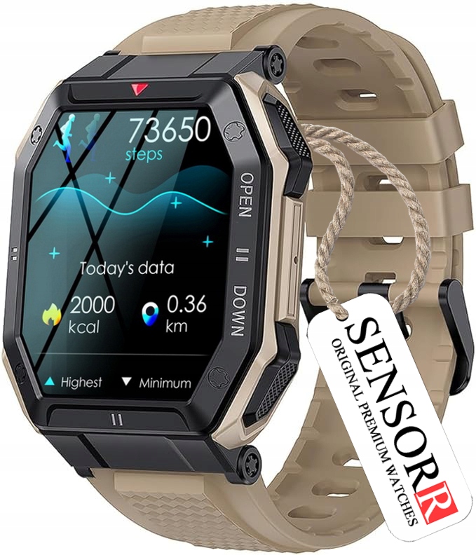 MOCNY WOJSKOWY ZEGAREK MĘSKI SMARTWATCH ROZMOWY SMS POLSKIE MENU ORYGINALNY Model inny