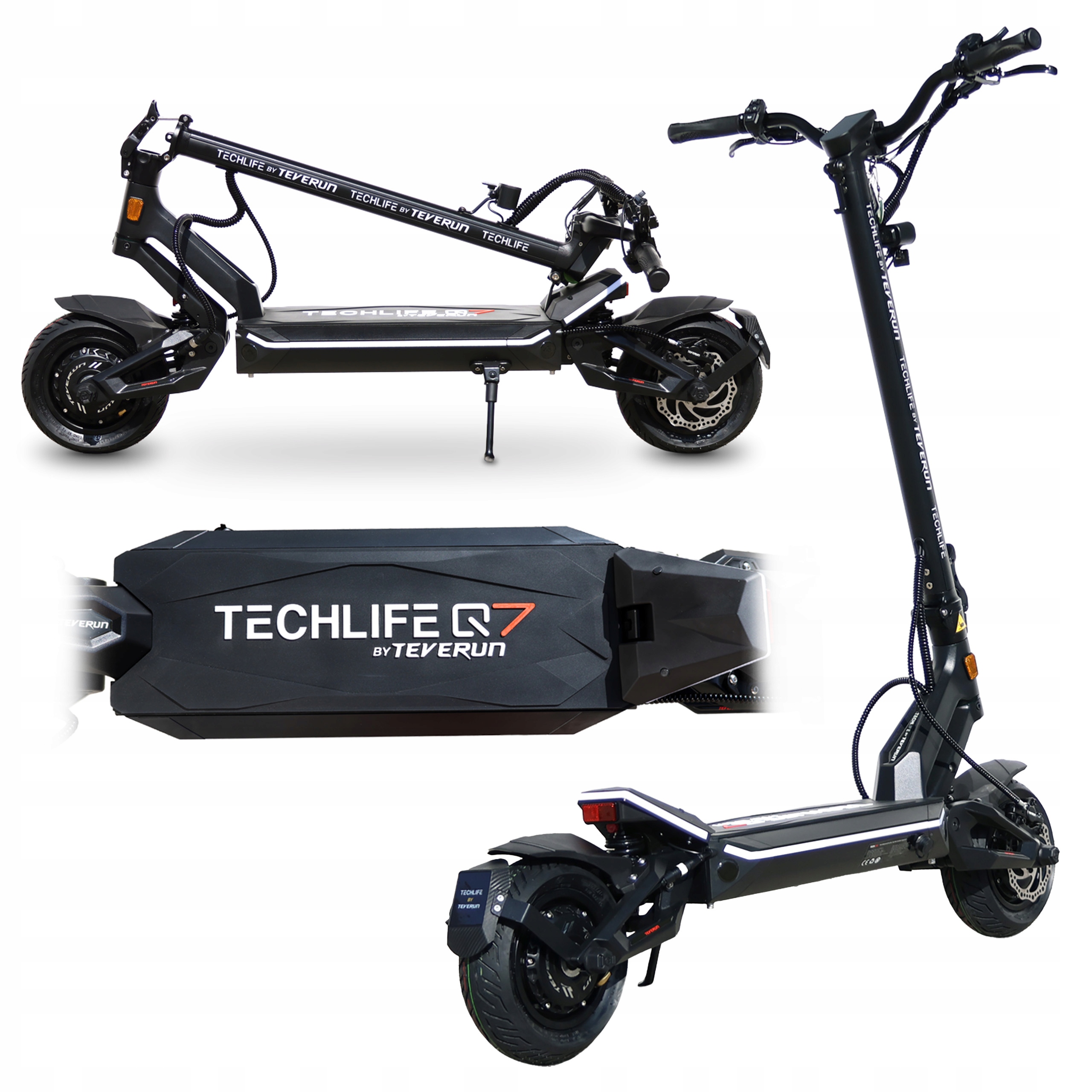 Hulajnoga Elektryczna Techlife Q7 Rsx V2 Moc 3000W Zasieg 100KM 30AH 52V