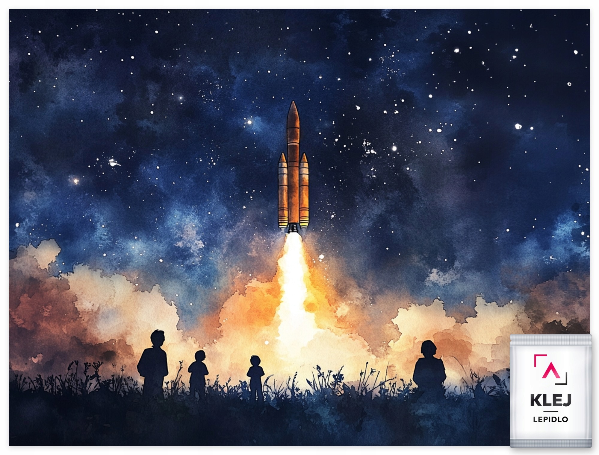 Fototapeta Flizelina Vesmír Hvězdy Raketa Start Cestování 300x250 155g