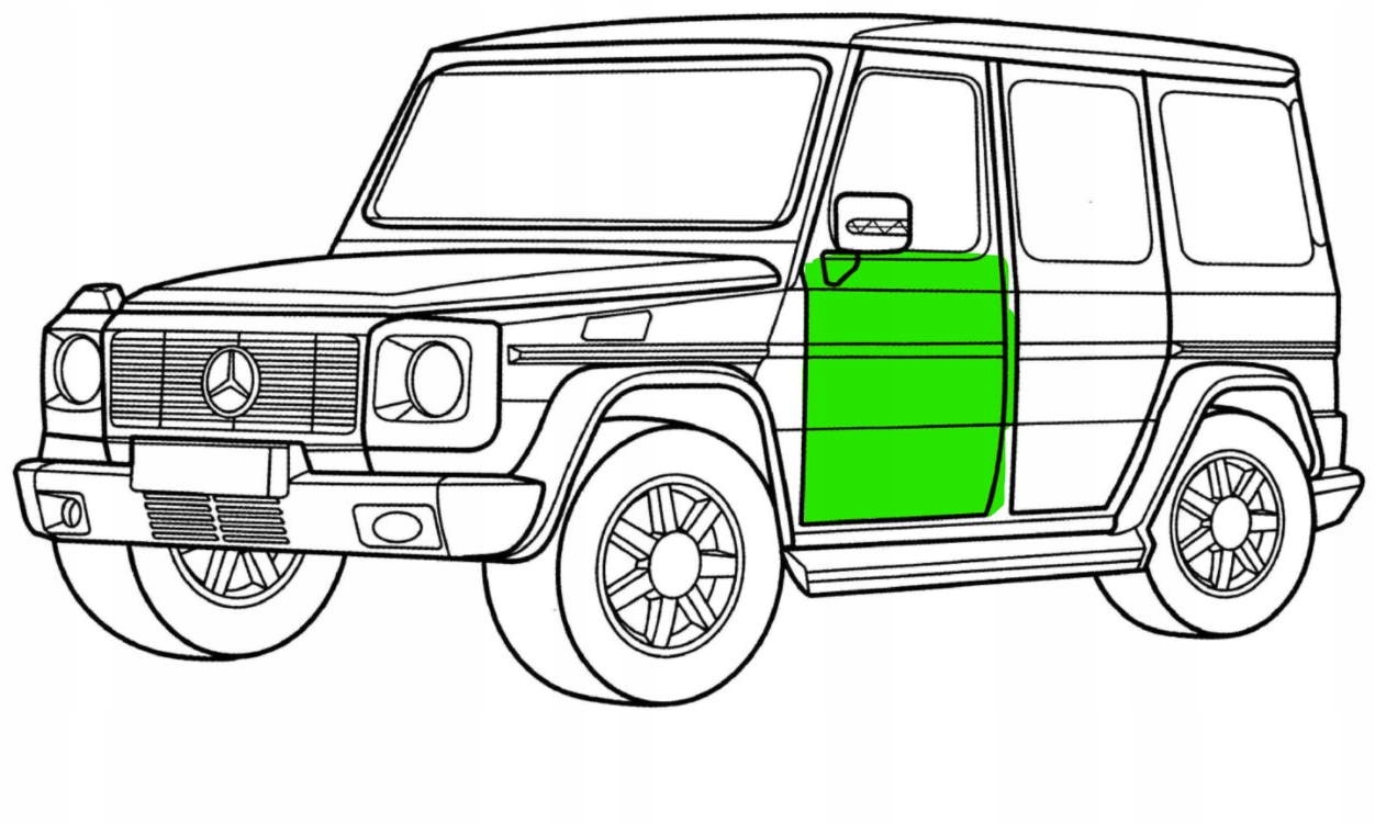 DRZWI PRZOD LEWE MERCEDES G GELENDA WOLF PUCH 3D Part manufacturer other