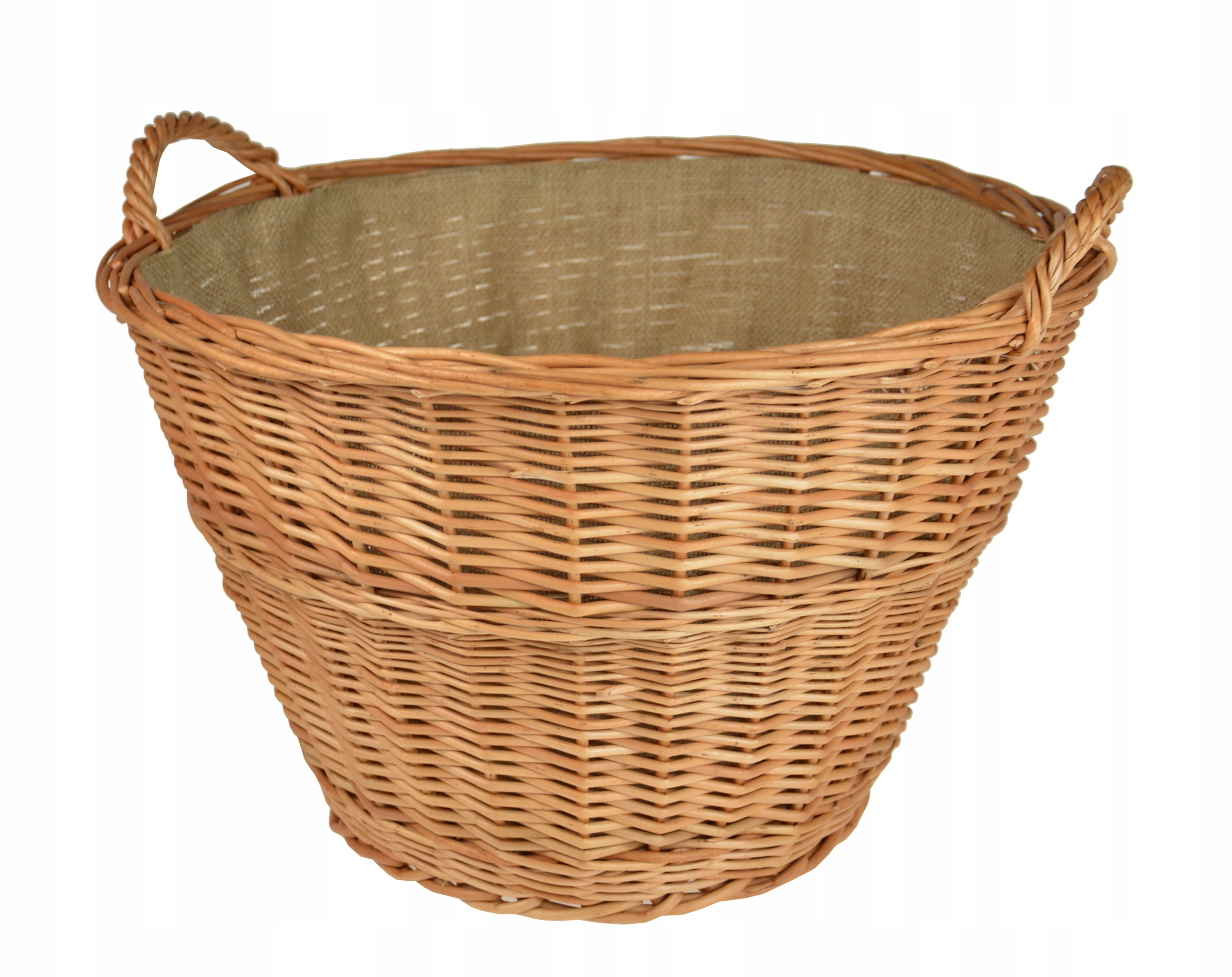 Wiklinowy KOSZ NA DREWNO GOSPODARSKI JUTA 45 cm