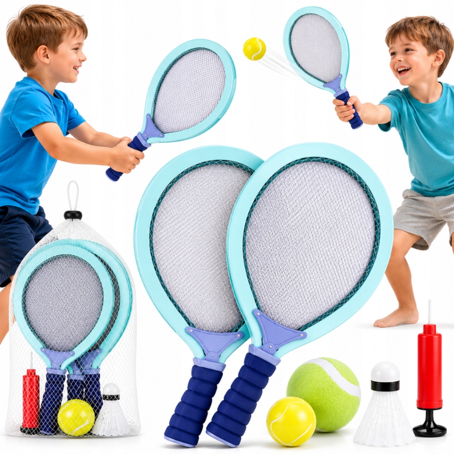 Zestaw rakietek 5w1 Sportox Kids 56 cm badminton tenis piłka