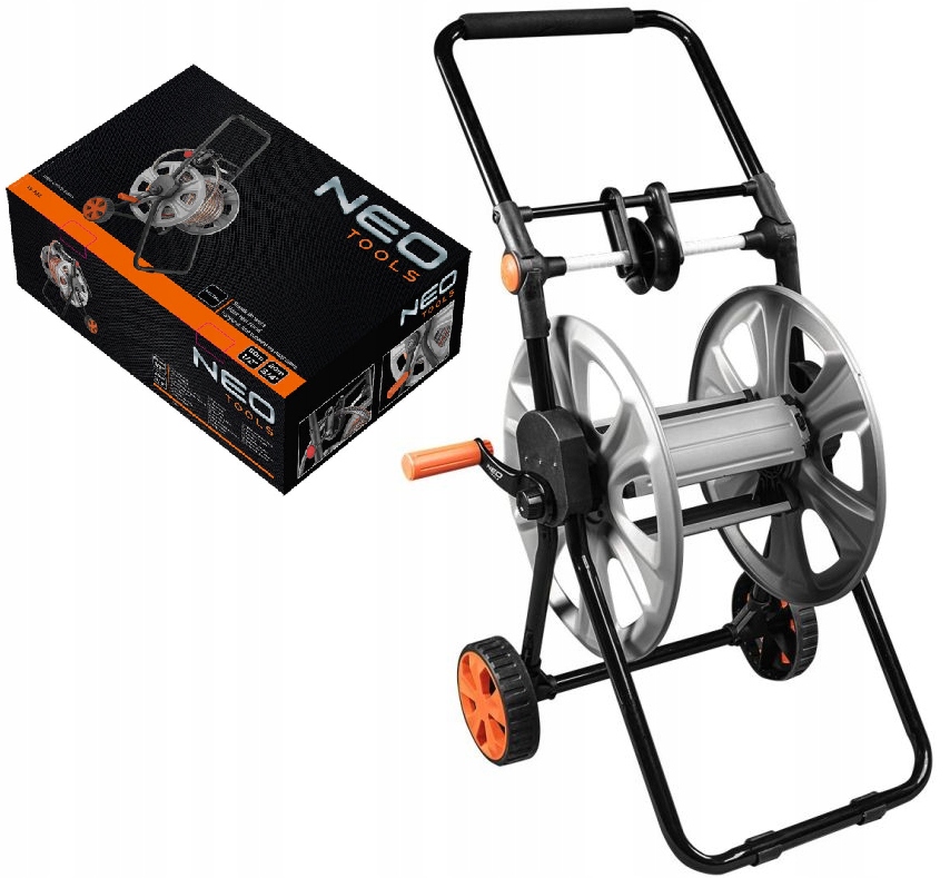 Kovový Vozík Na Záhradnú Hadicu Do 60 M S Hadicou 1/2 S Hadicou 15-792