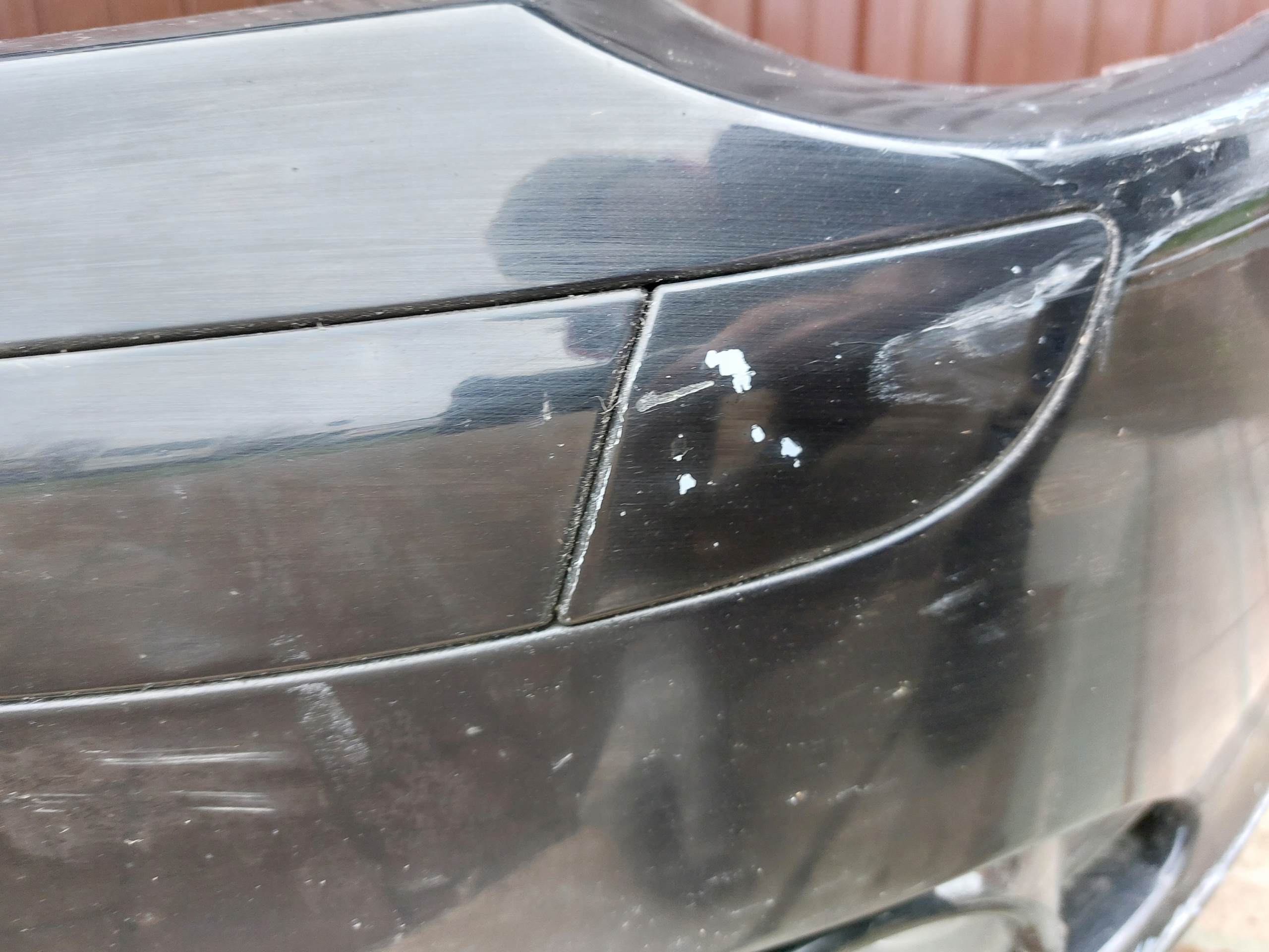 bumper front VW EOS 08r washers complete black