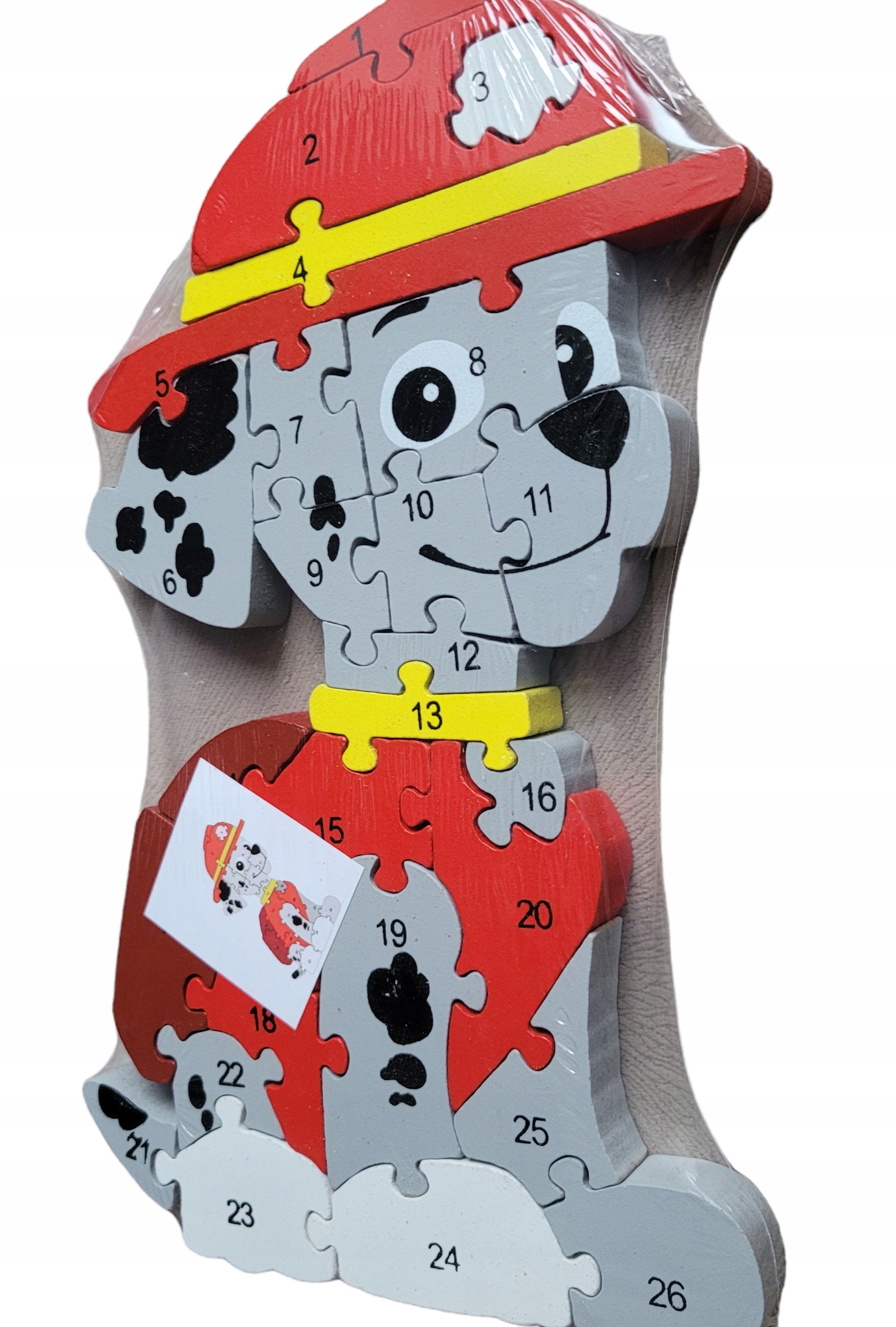 PUZZLE DREWNIANE EDUKACYJNE PSI PATROL UKŁADANKA PUZZLE LITERKI 2W1 Marka bez marki