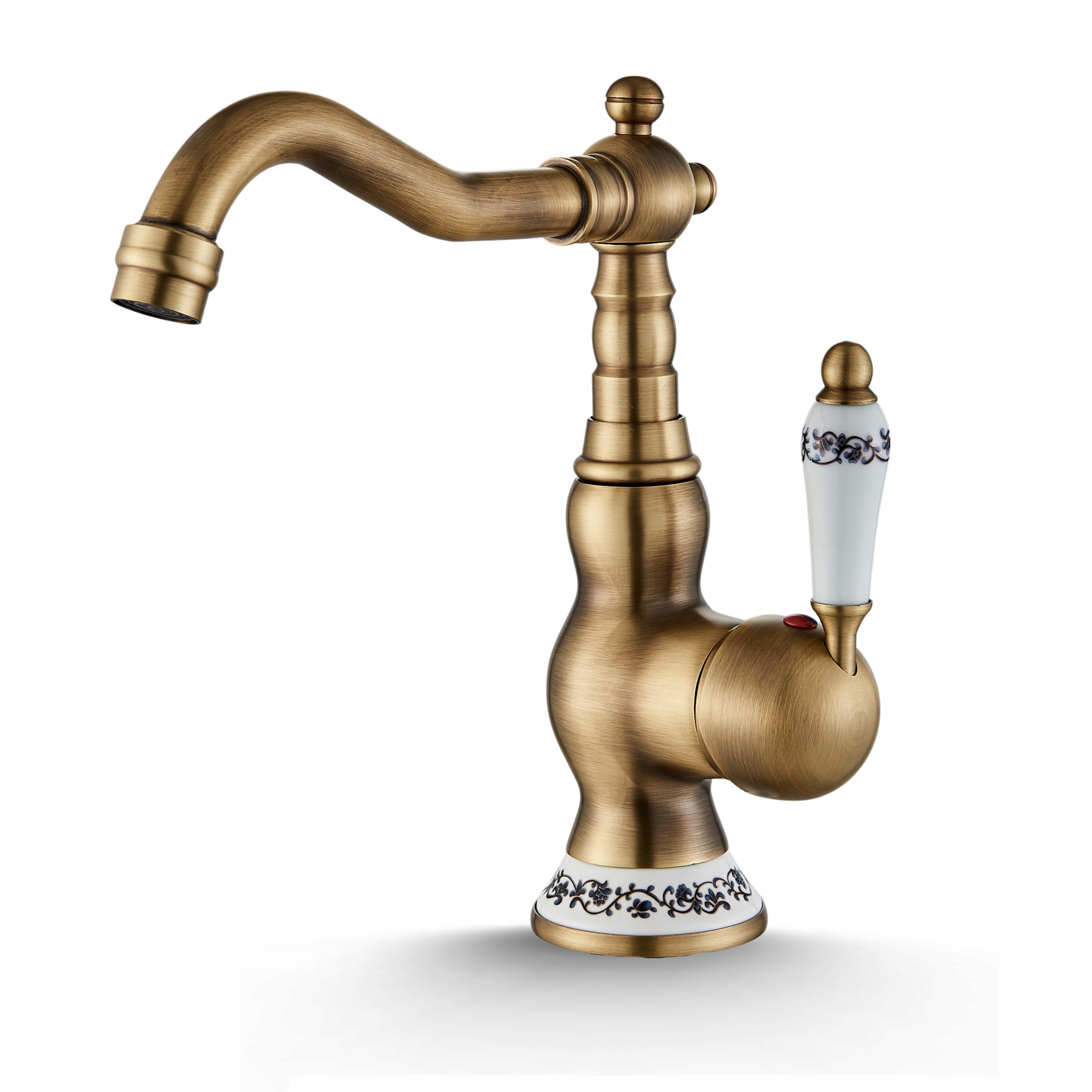 Retro Kúpeľňová Batéria, Nízka Kohútiková Batéria Na Umývadlo V Starom Štýle, Mosadzná Ari