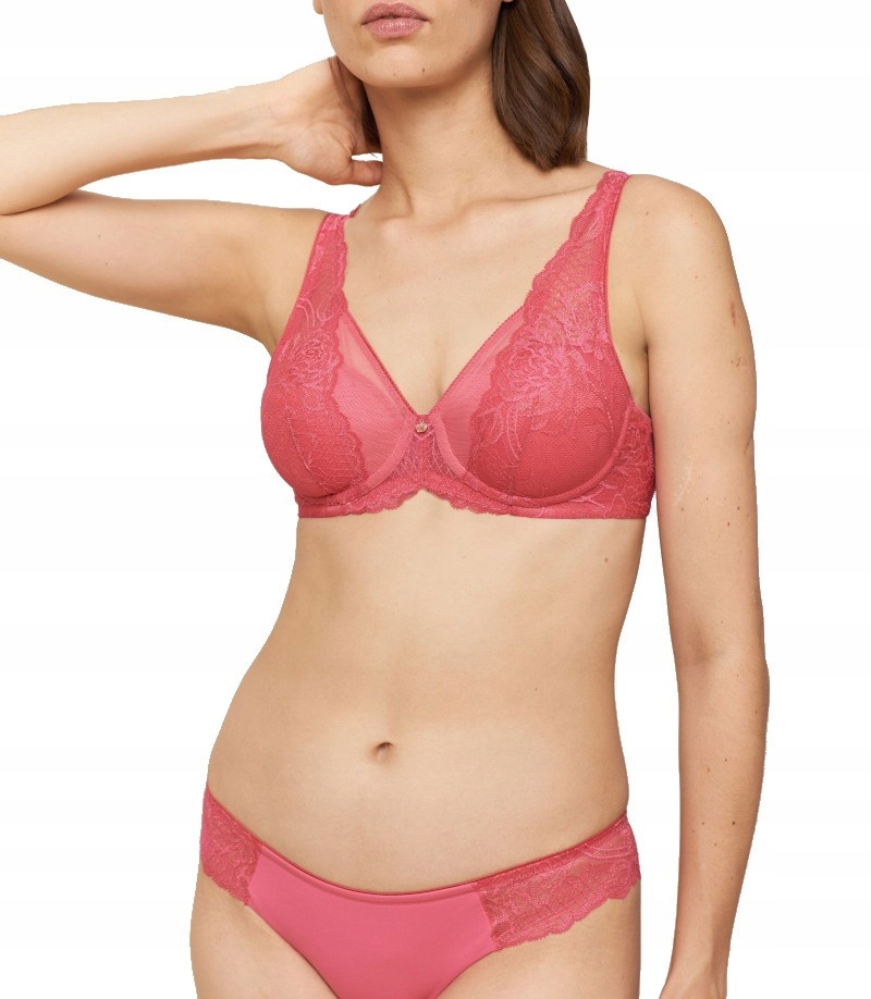 T018 Triumph vyztužená podprsenka růžová Wild Peony Florale Wp vel. 75E