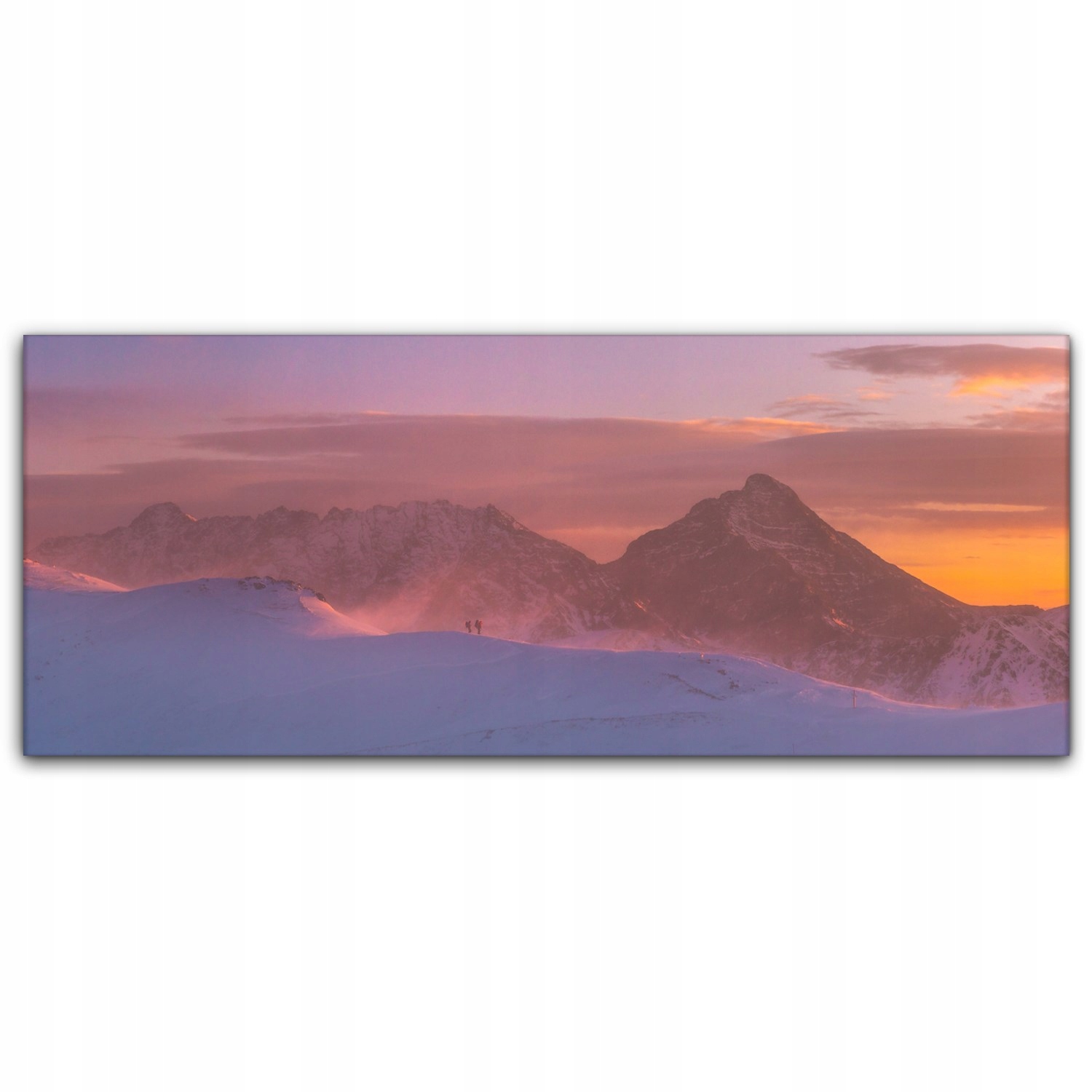 

Obraz canvas na ścianę 125x50 Góry Zachód Słońca
