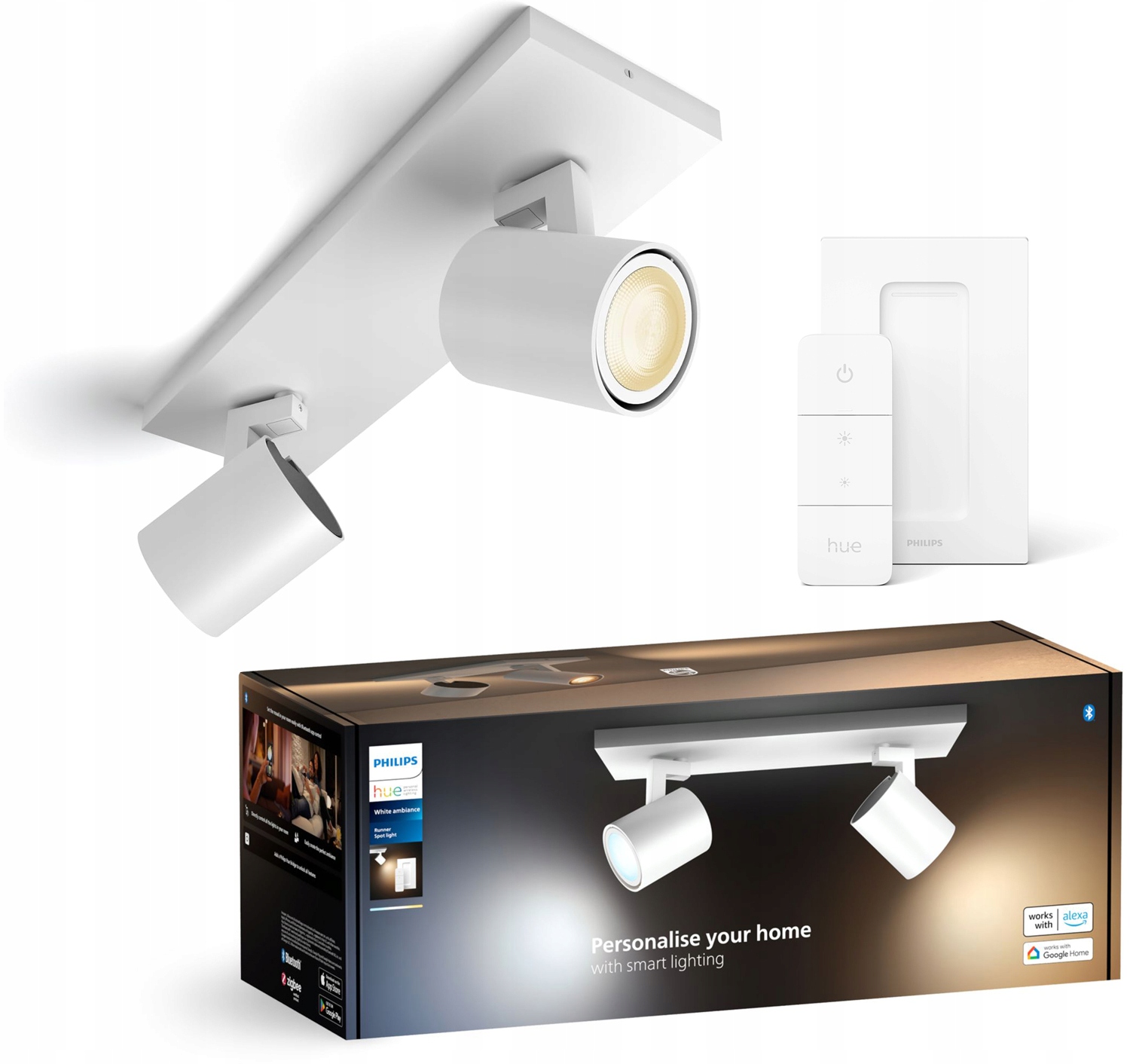 Led Stropné Svietidlo Reflektor Inteligentné Smart Diaľkový Ovládač Runner Kompatibilné s Philips Hue