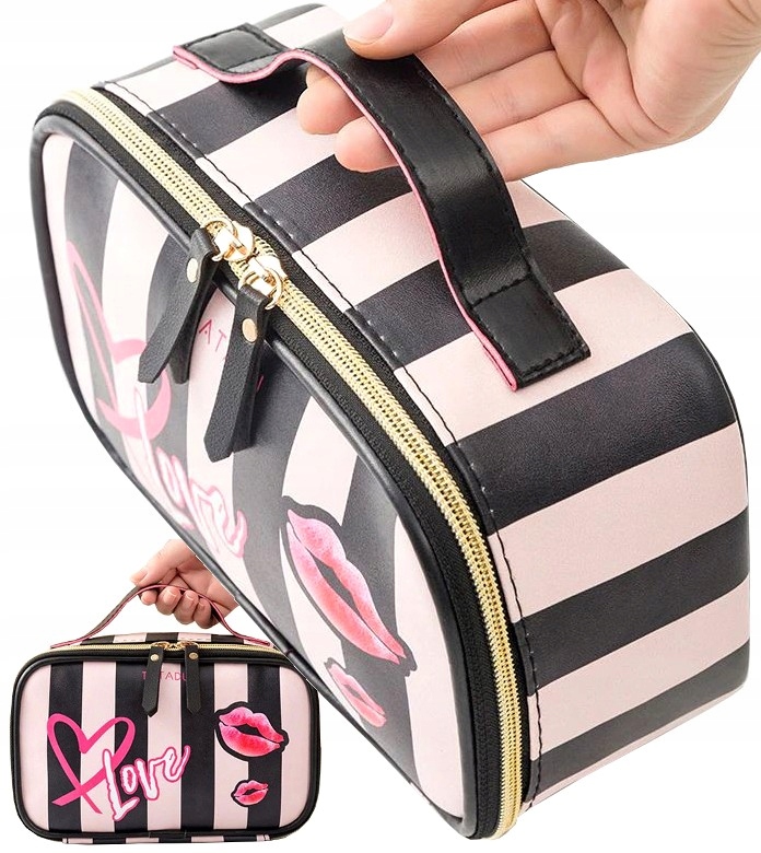 Kosmetyczka rozkładana organizer Damska do torby pojemny kuferek uchwyt Model 5904555959057