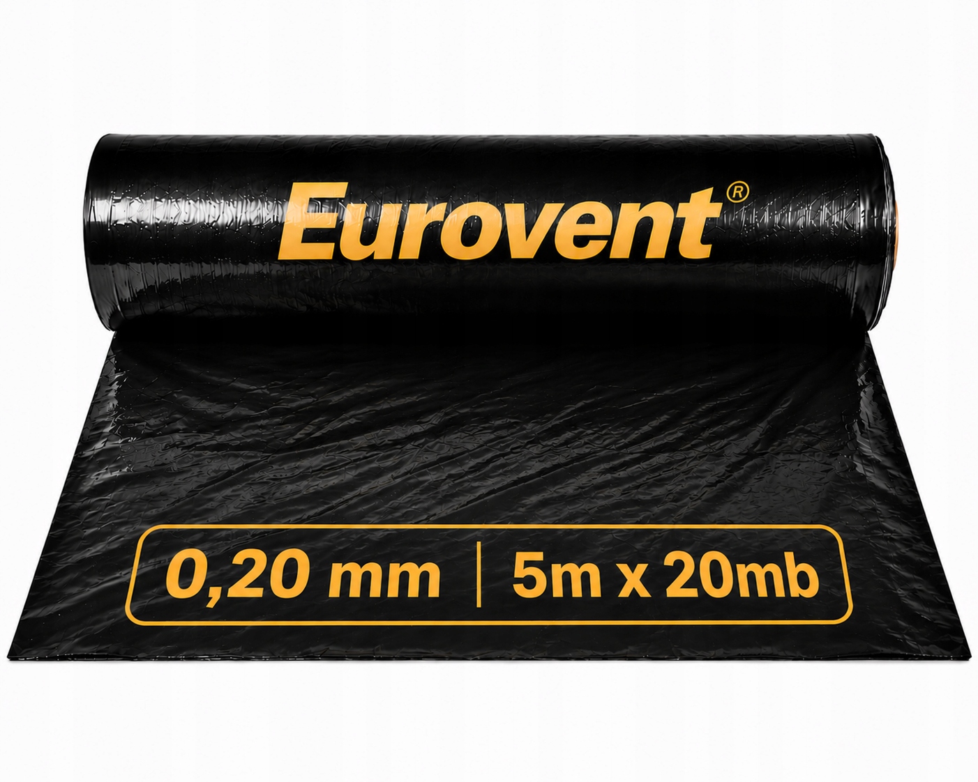 Fólie Stavební 0,2 Černá Izolační Ochranná Atest Eurovent 0,20 mm 5x20 m