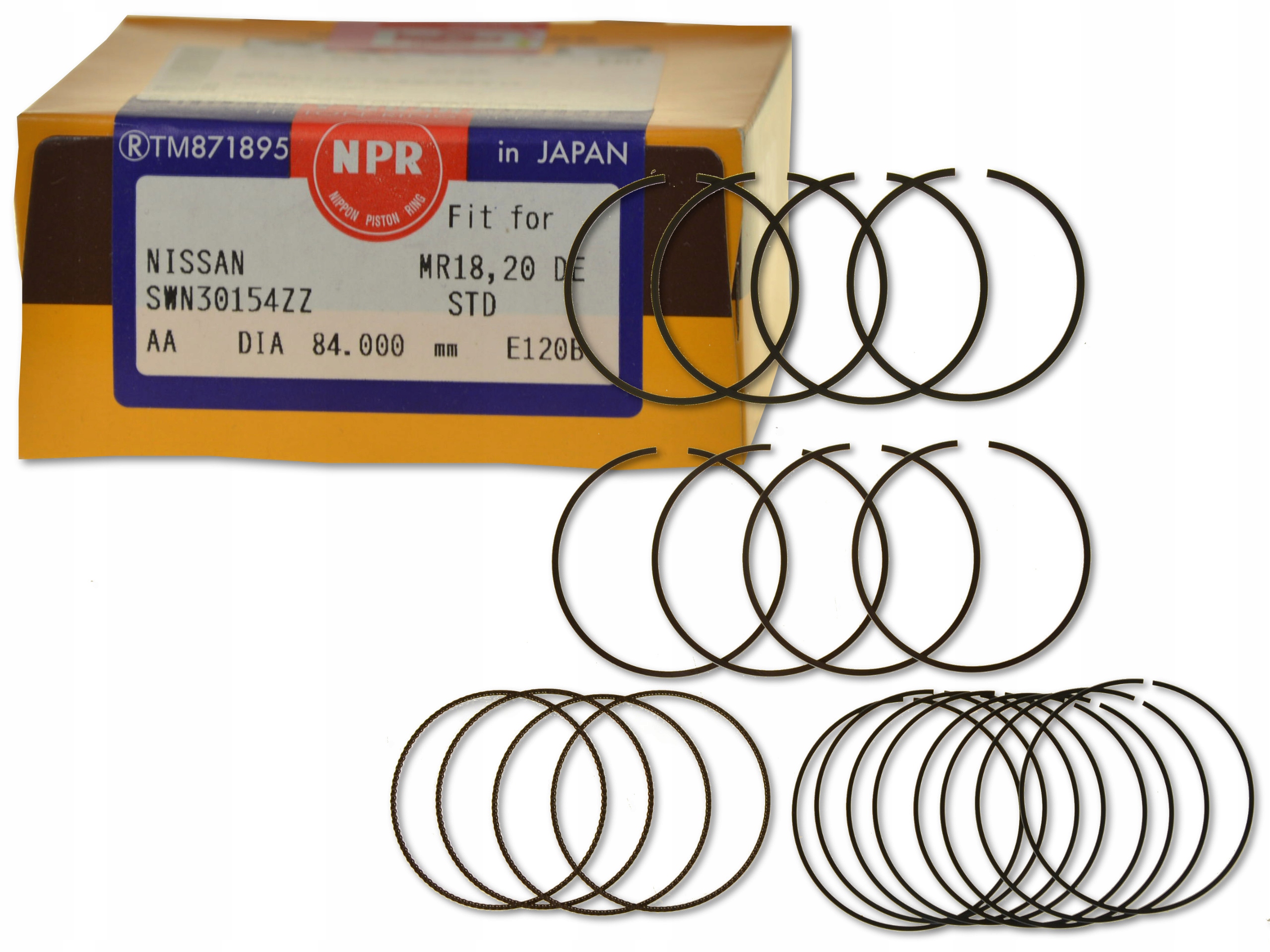 Pístní Kroužky Komplet Nissan 1.8i 2.0i SWN30154ZZSTD Npr Japan