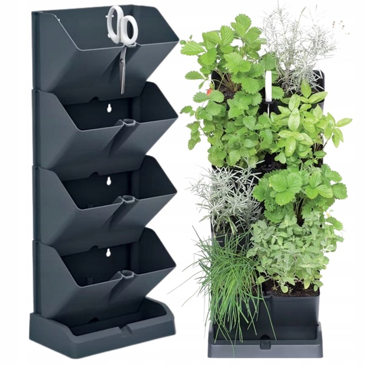 *OGRÓD WERTYKALNY*Kwietnik Zielnik MODUŁOWY Donice Szerokość podstawy 19.5 cm