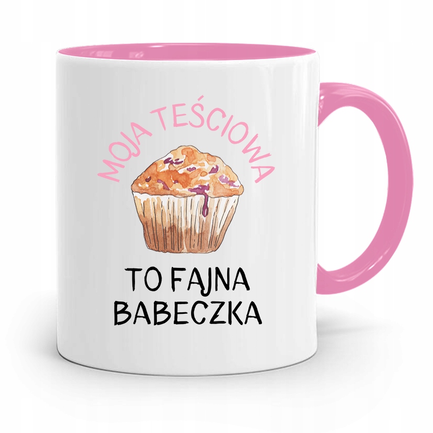 

Kubek Różowy Dla Teściowej Teściowa Babeczka