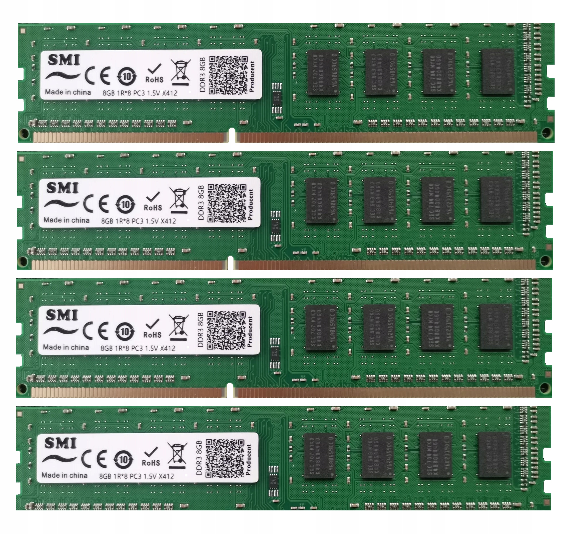 Pamäť Ram DDR3 32GB (4x8gb) 1,5V 1600mHz pre Pc