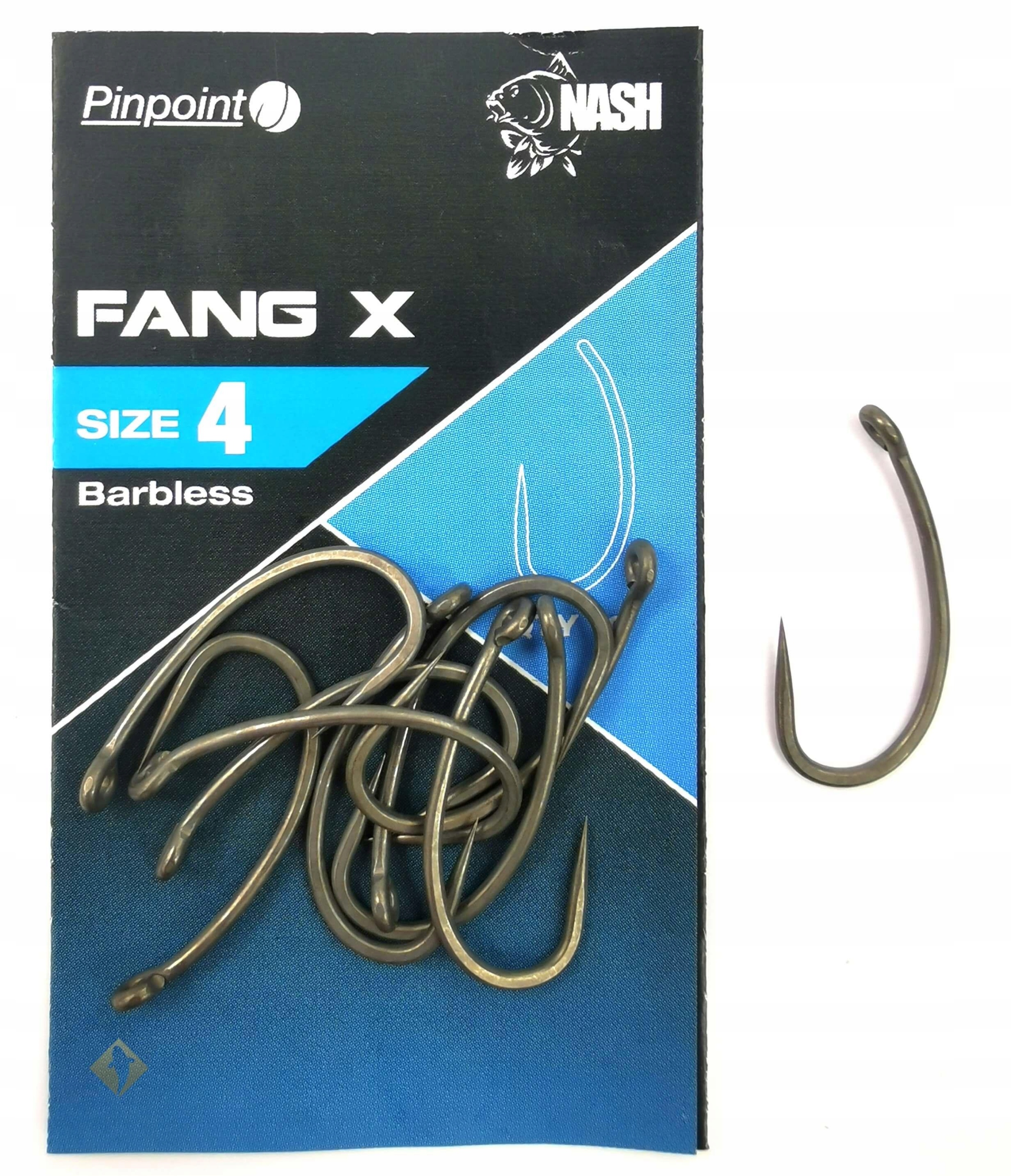 Haczyki karpiowe Nash Fang X 6 bezzadziorowe 10szt
