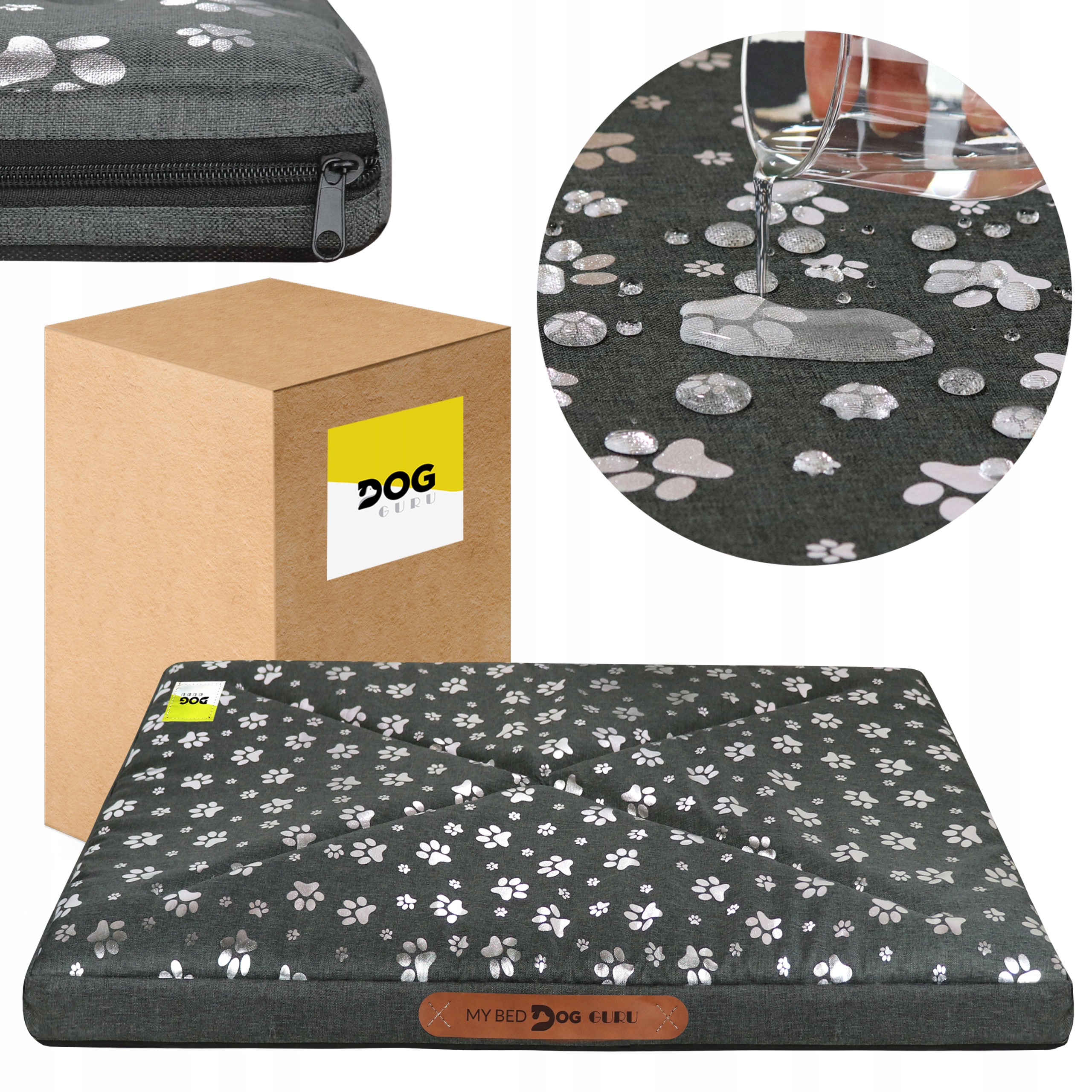 Levně Voděodolný Pelíšek Pro Psí 100x70x5 cm Velký XL Potah Se Zipem