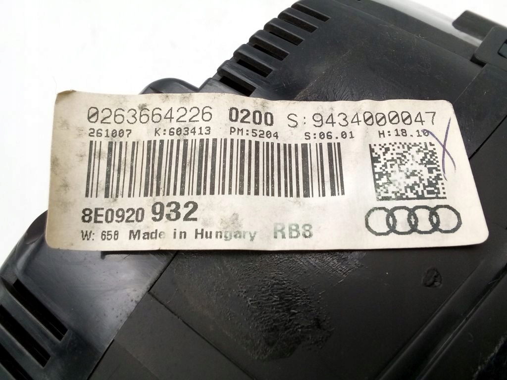 Audi A4 B7 dials dials TDI 8E0920932