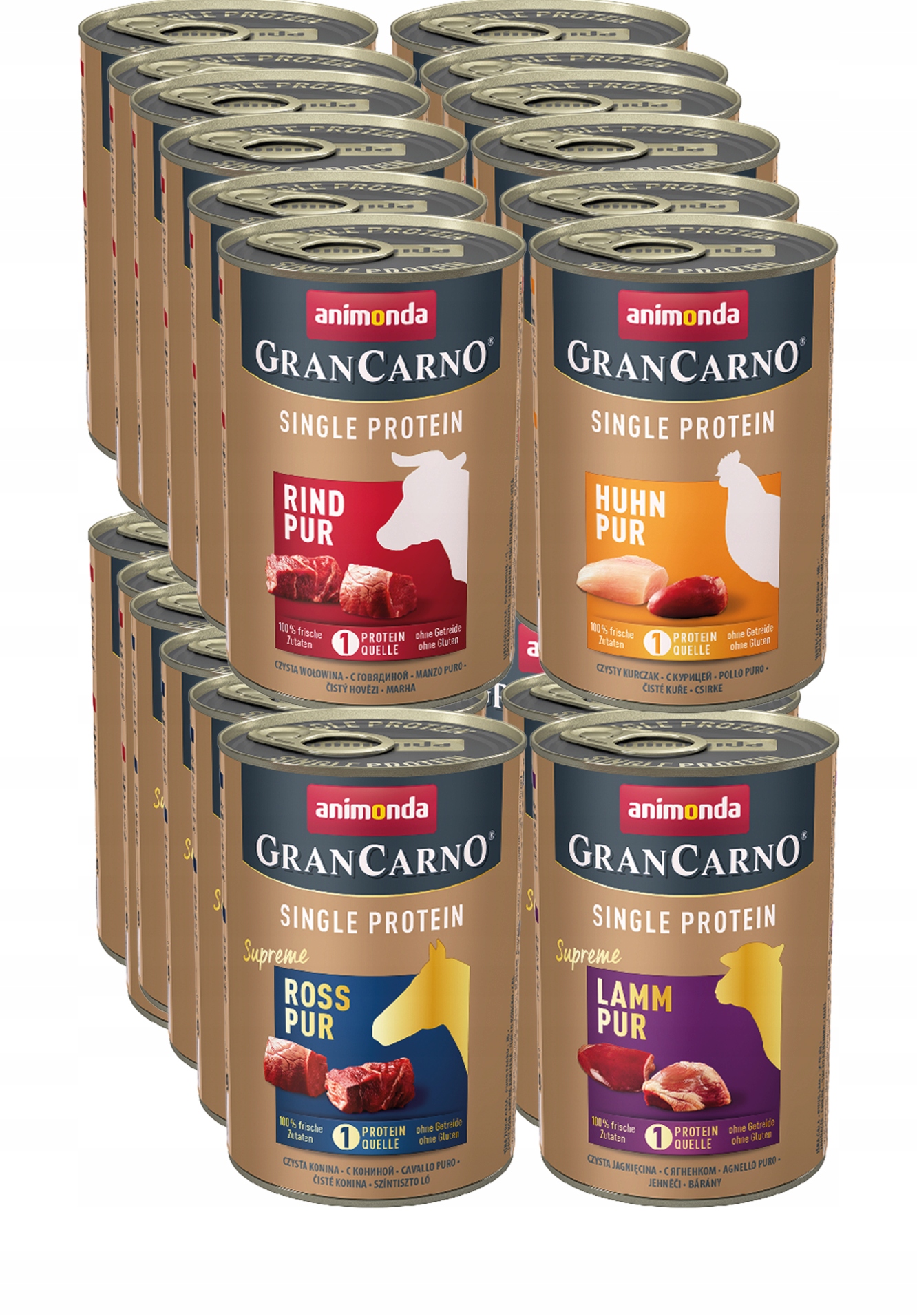 Levně Animonda Single Protein Supreme MIX všech příchutí Set 400 g x 24