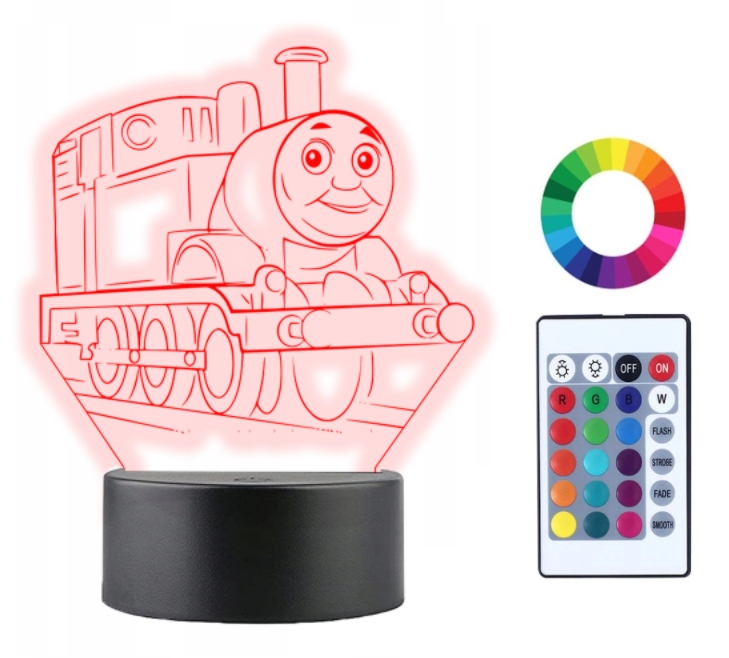 

Lampka Nocna 3D Led Tomek i Przyjaciele Imię