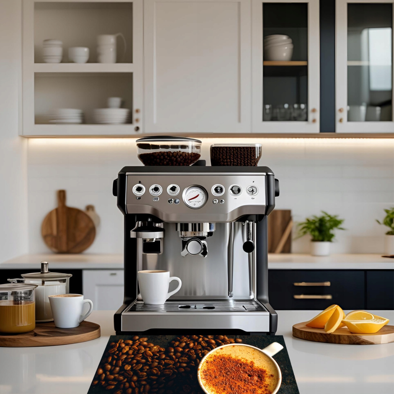 KÁVÉFŐZŐ SZŐNYEG 50x52 ASZTALLAPVÉDŐ CSÚSZÁSGÁTLÓ DEKORATÍV BÖGRE Csomagolás állapota eredeti