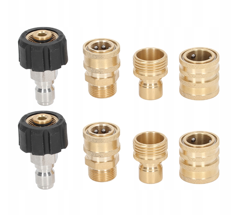 ZESTAW 8 ADAPTER DO MYJEK CIŚNIENIOWYCH 5000PSI M22 3/8" 14MM