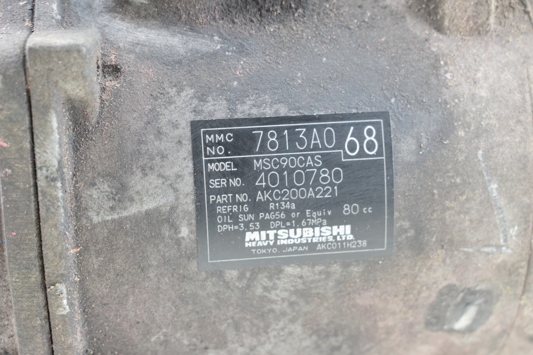 klimakompressor MITSUBISHI OUTLANDER II LANCER IX 2.0 DID 7813A068
