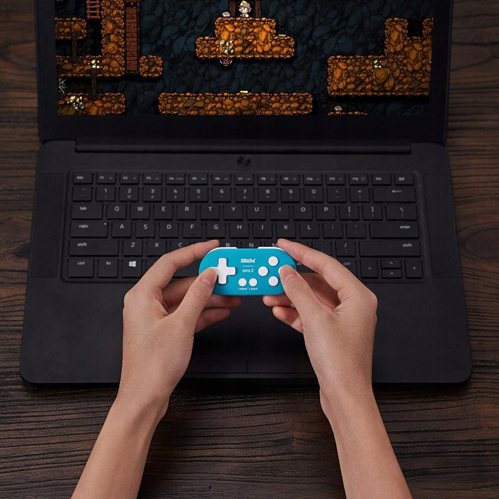 8Bitdo Zero 2 Turquoise Miniaturowy Pad Bluetooth PC Android Switch OUTLET Wibracje nie
