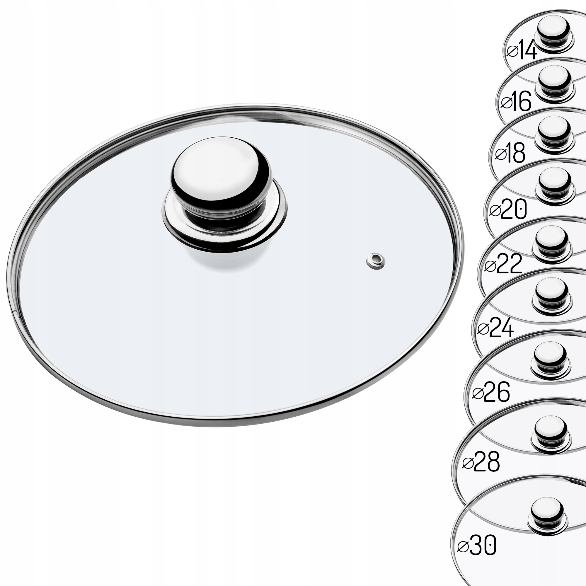 SZKLANA POKRYWKA POKRYWA 24cm GARNKA PATELNI UNIWERSALNA ŻAROODPORNA EAN (GTIN) 5903699409367