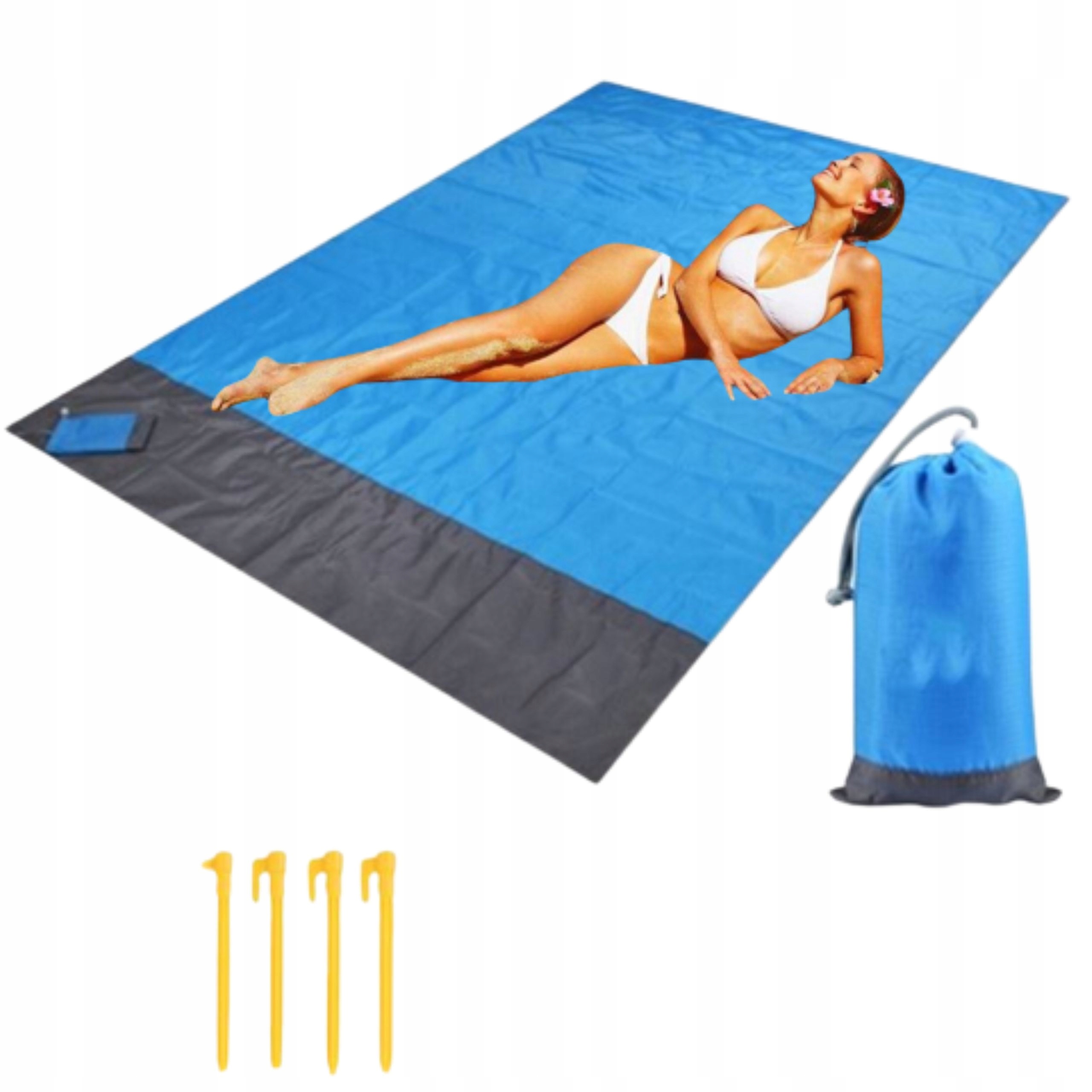 

Mata Plażowa Koc Piknikowy Wodoodporny 140x200 XXL