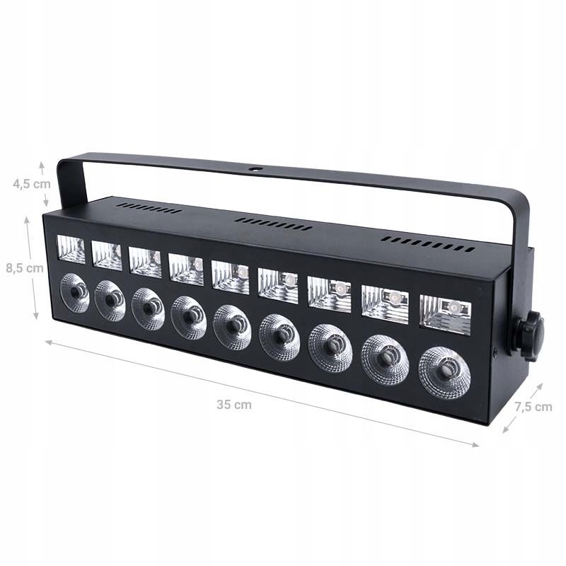 REFLEKTOR EFEKT ŚWIETLNY LED PAR STROBOSKOP DISCO RGBW + UV WALL WASHER Model BATTEN
