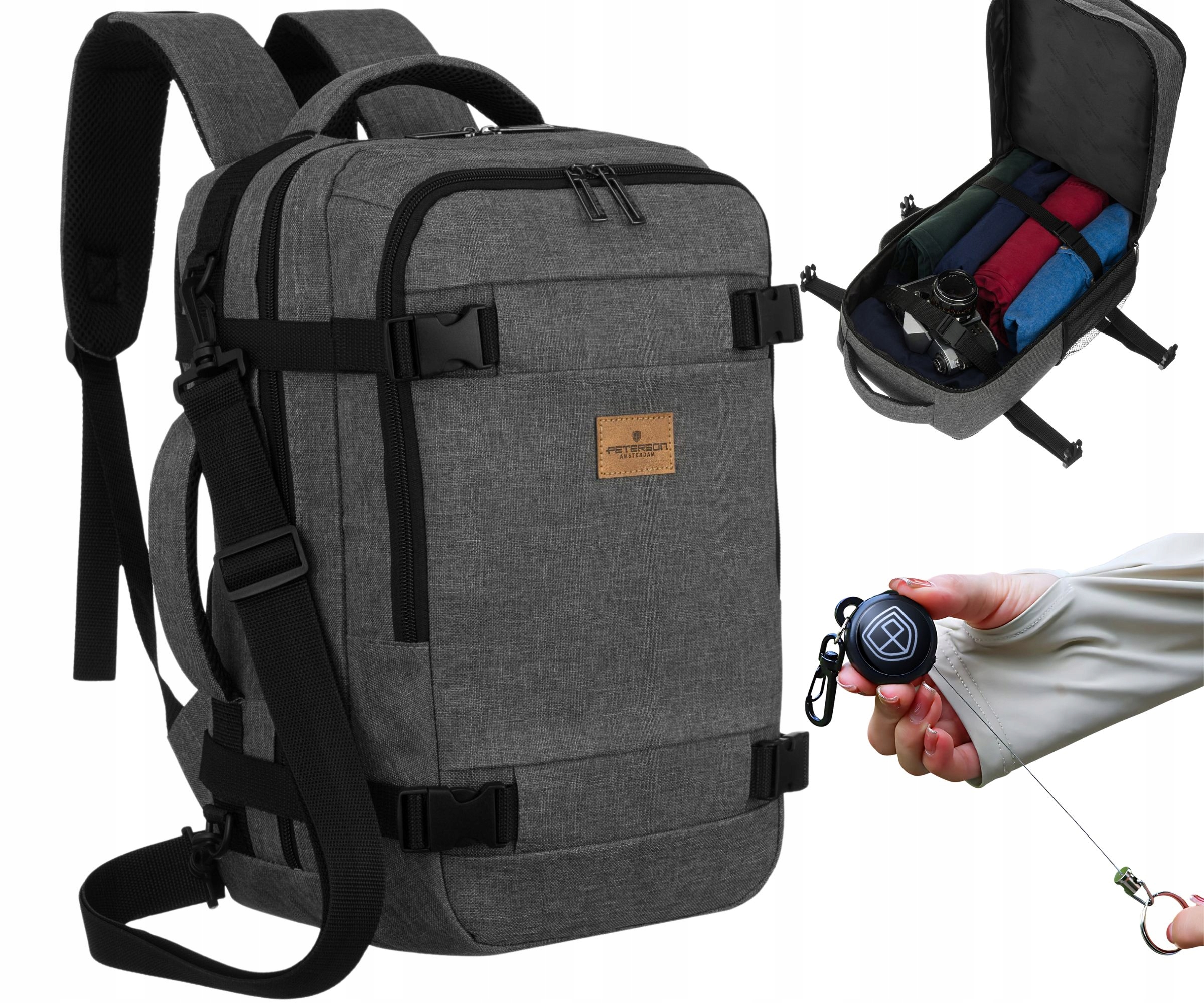 Plecak Wizzair Ryanair 40x20x25 Do Samolotu Podróżny Bagaż Podręczny Mocny