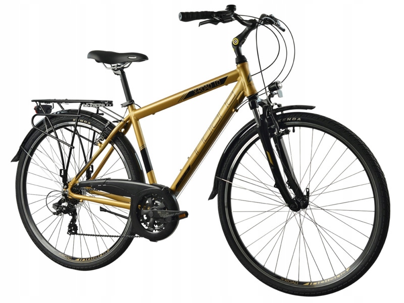 Rower trekkingowy Indiana X-Road 1.0 M23 28 cali męski Jasnobrązowy