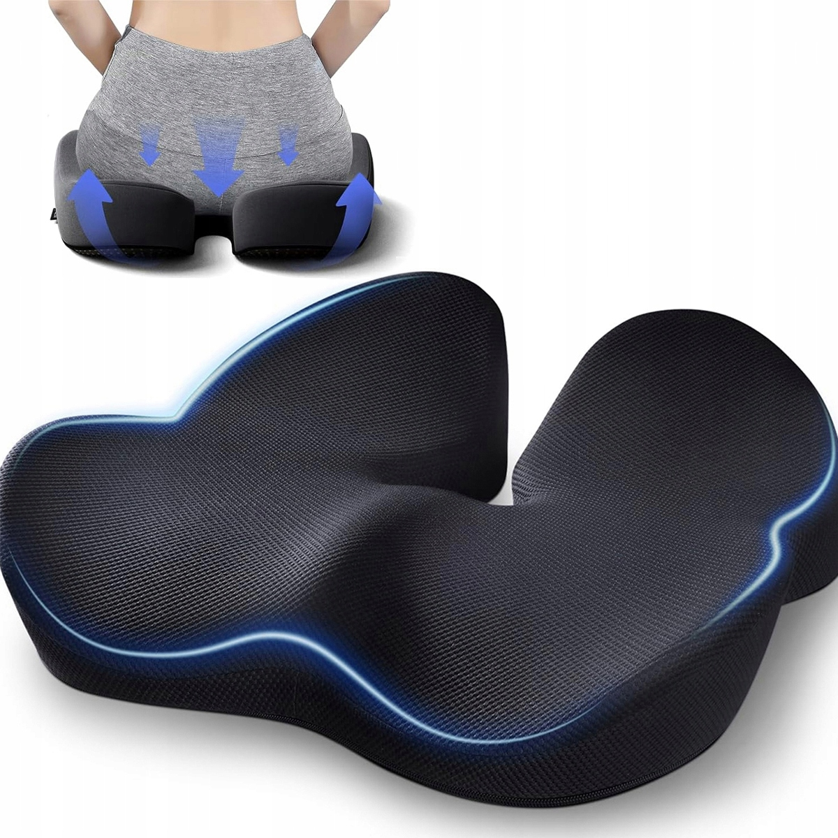 Poduszka Ortopedyczna Na Hemoroidy Ergonomiczna Z Pianką Pamięciową