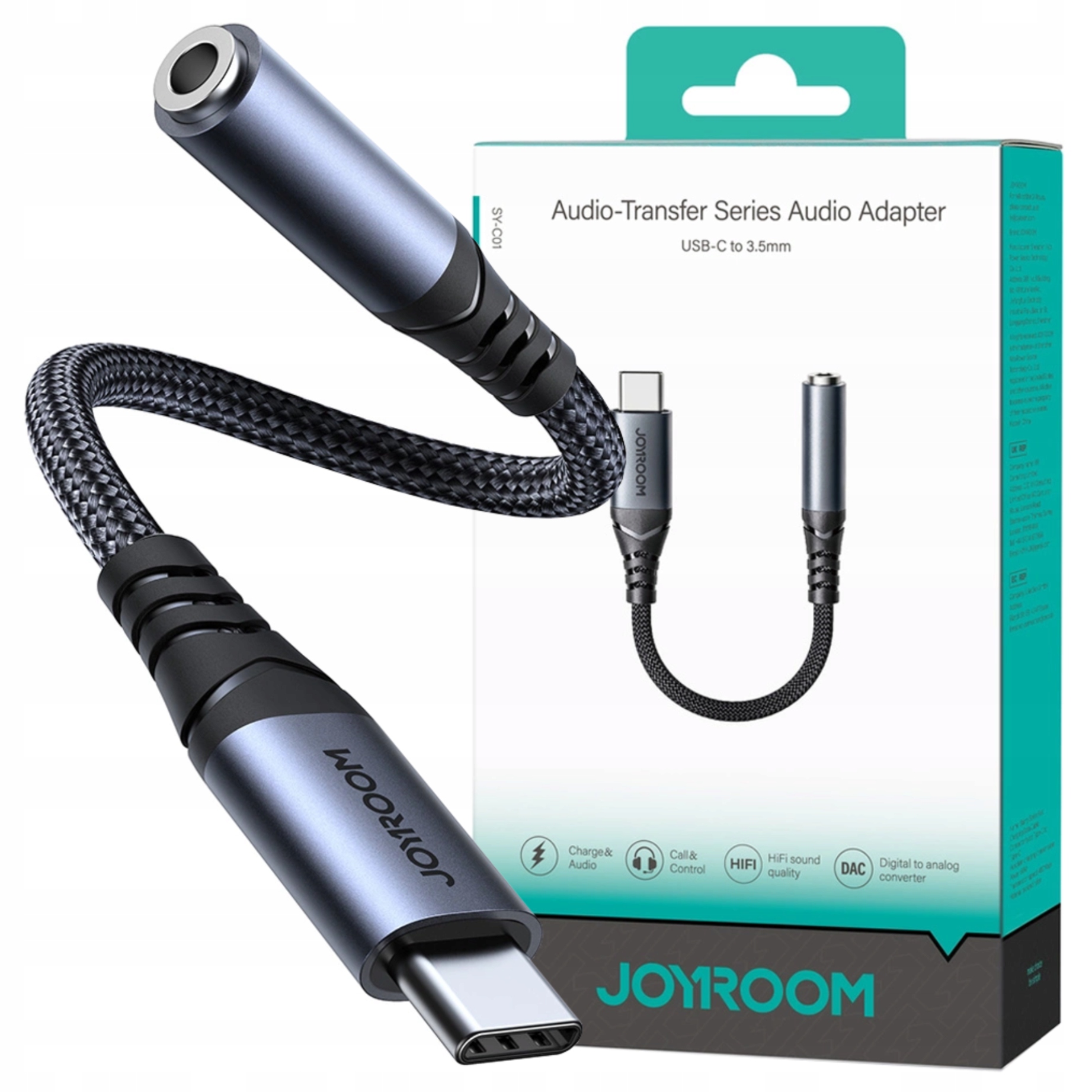 JOYROOM DAC адаптер для наушников адаптер USB-C к mini jack 3,5 мм