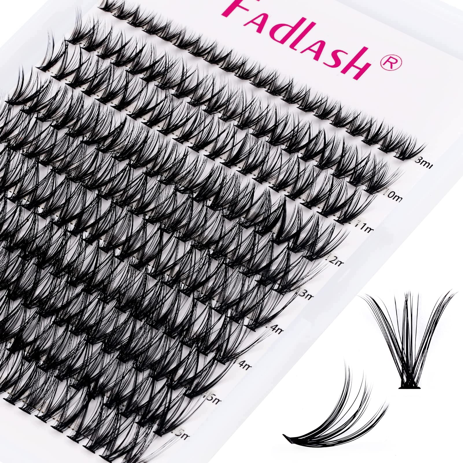 Pupínky Řasenky na prodlužování černé 30D 0.07 D Curl Mix 8 16 Mm Fadlash