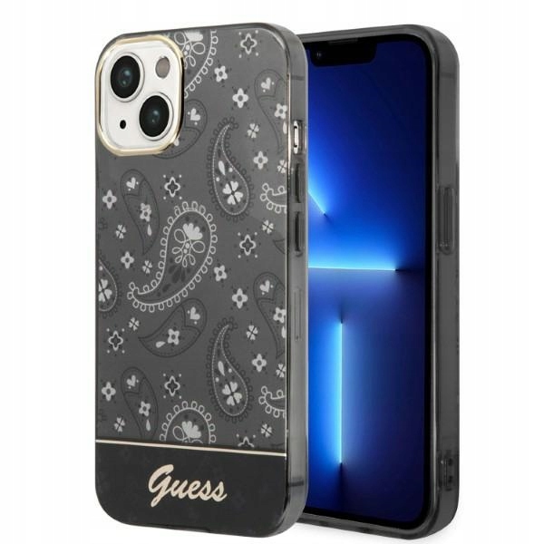 Guess GUHCP14SHGBNHK iPhone 14 15 13 6.1" černý/black hardcase Nákrčník