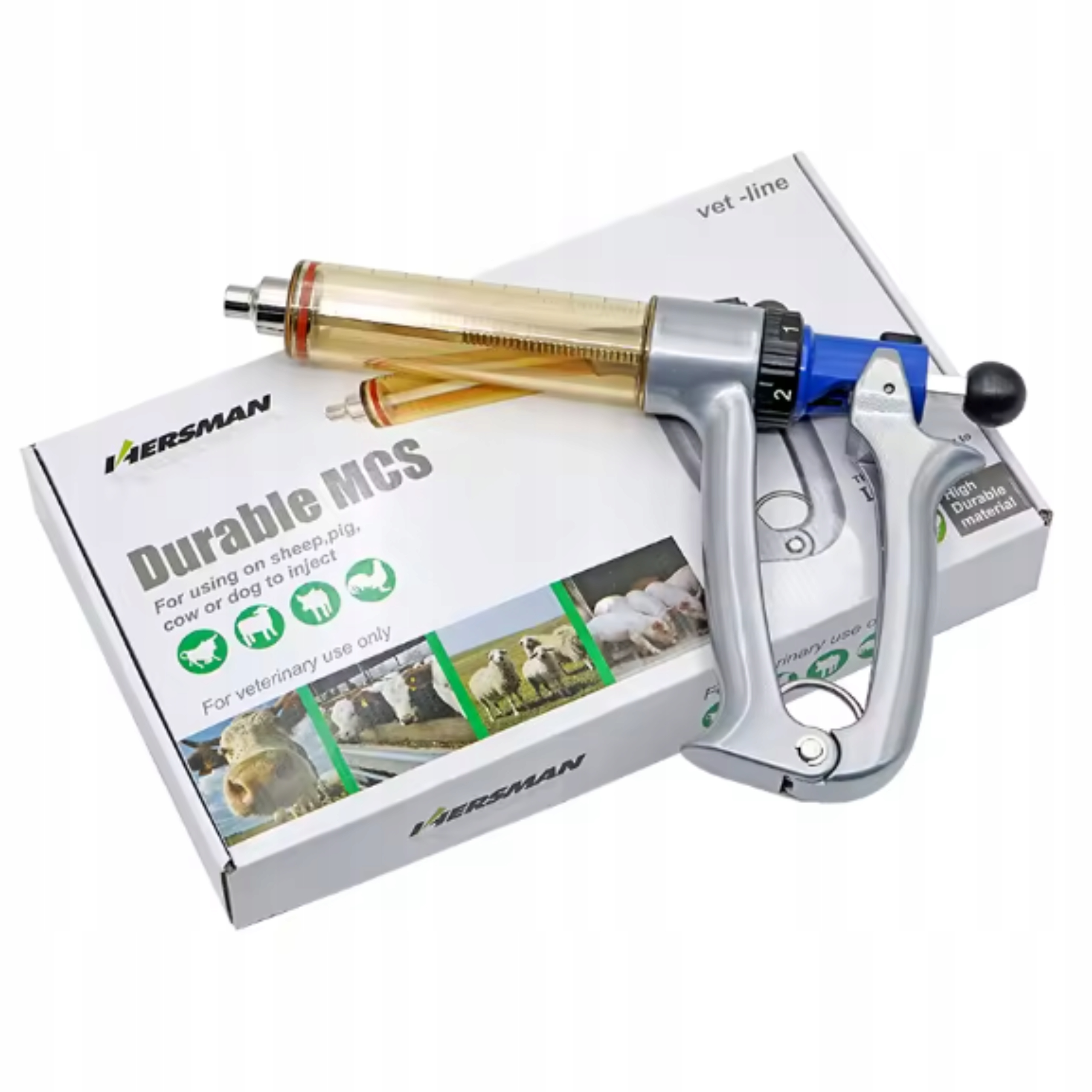 Automatická stříkačka na očkování zvířat 0-50 ml pro skot a holuby