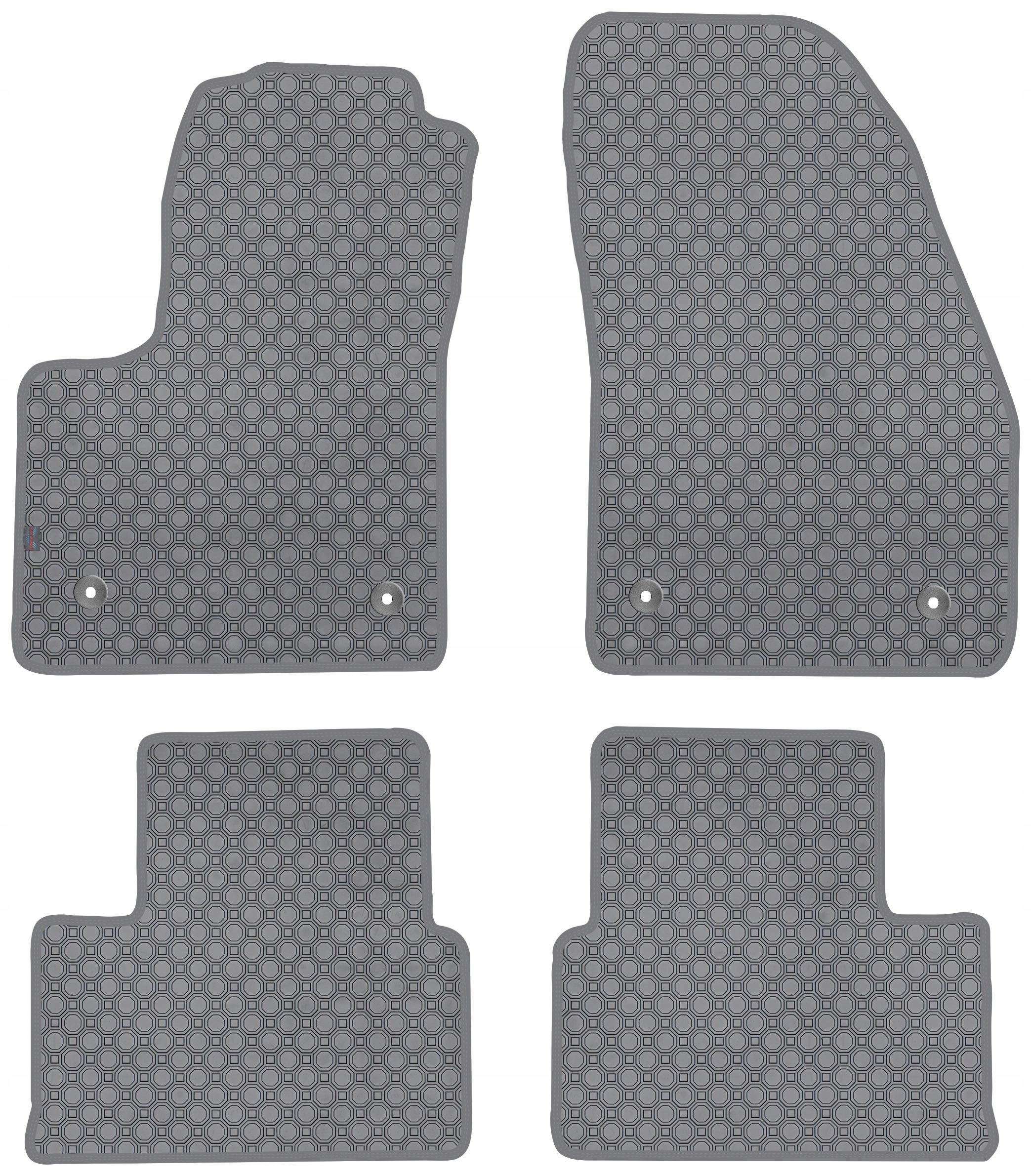 Opel Meriva B 2010-2017 Gumové koberce Šedé