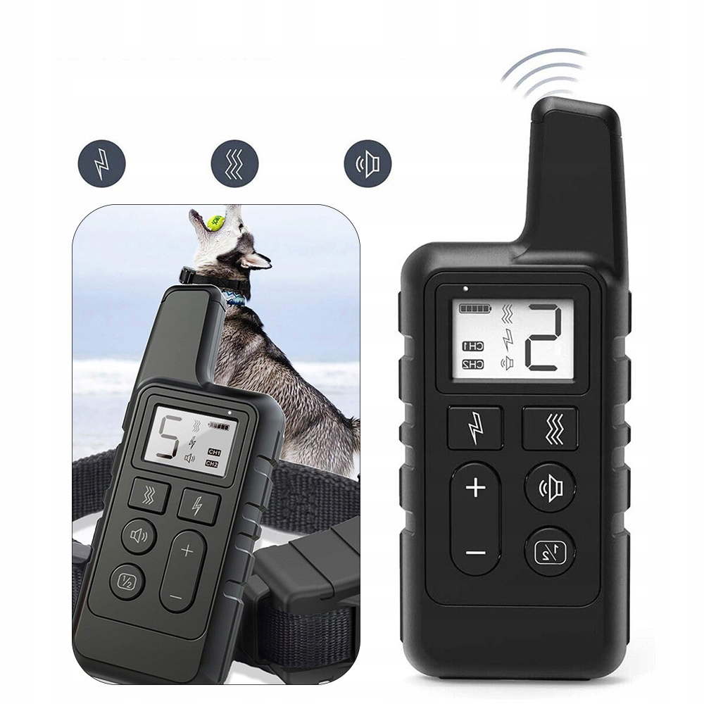 Levně Tréninkový obojek s vibračním zvukemELEKTRICKÝ Obojek Pro Psa Trénink