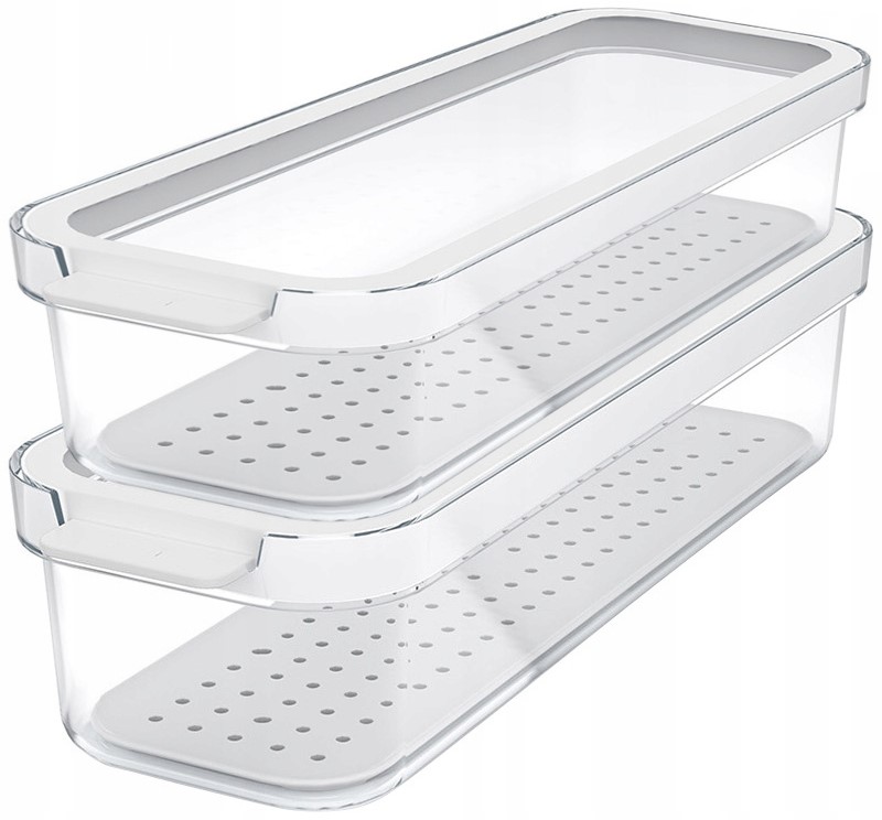 Organizery do lodówki Pojemniki na żywność przezroczyste Rotho 2 szt 1,15 l