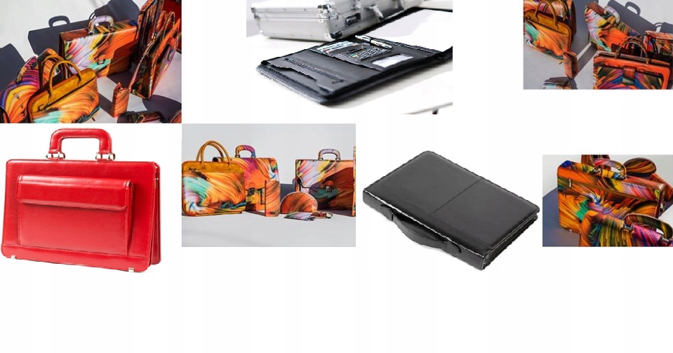 A15SKÓRZANA AKTÓWKA Z RĄCZKĄ BIWUAR TECZKA DAMSKA Marka inna